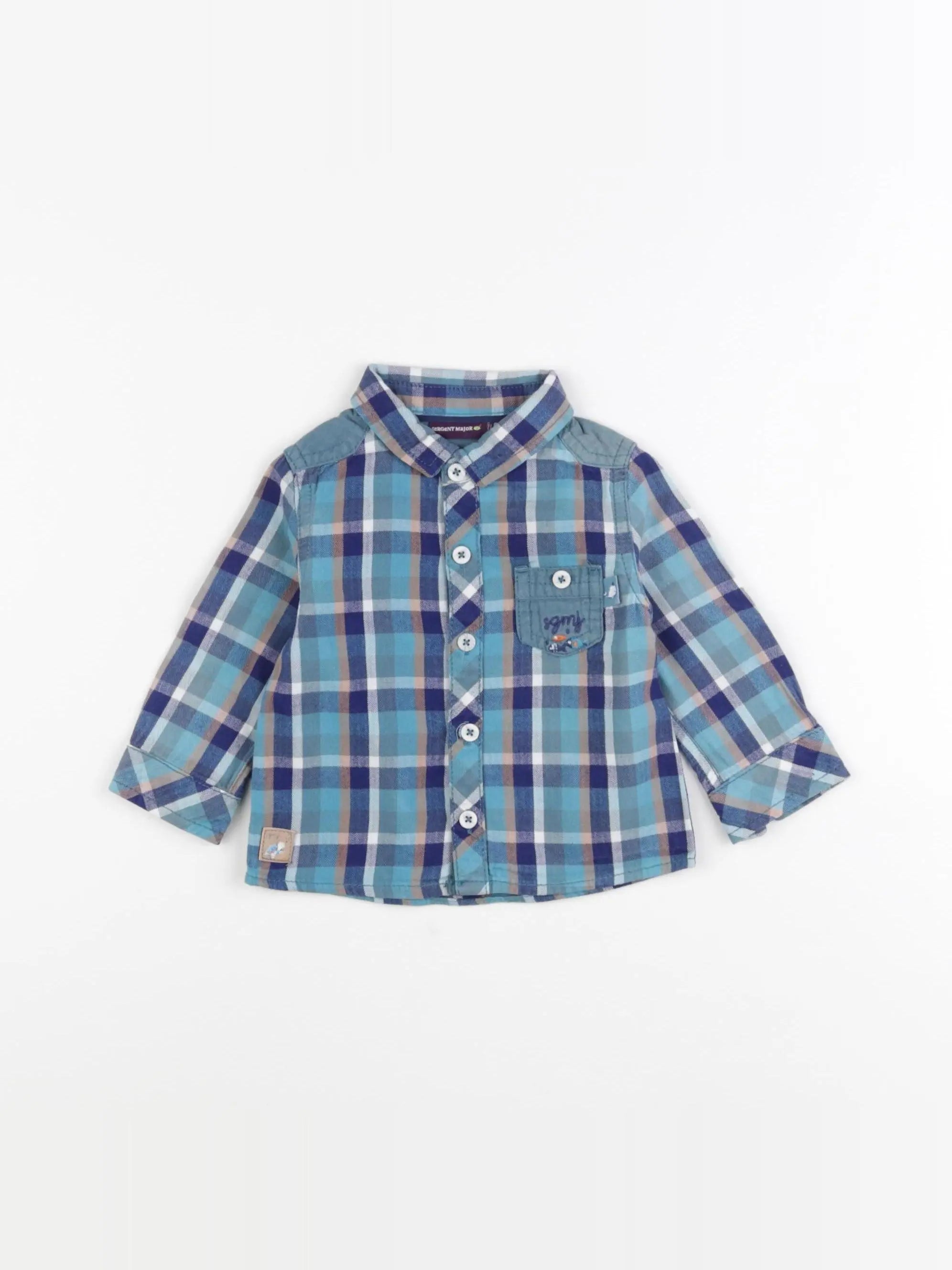 Sergent Major - chemise bleu - 6 mois