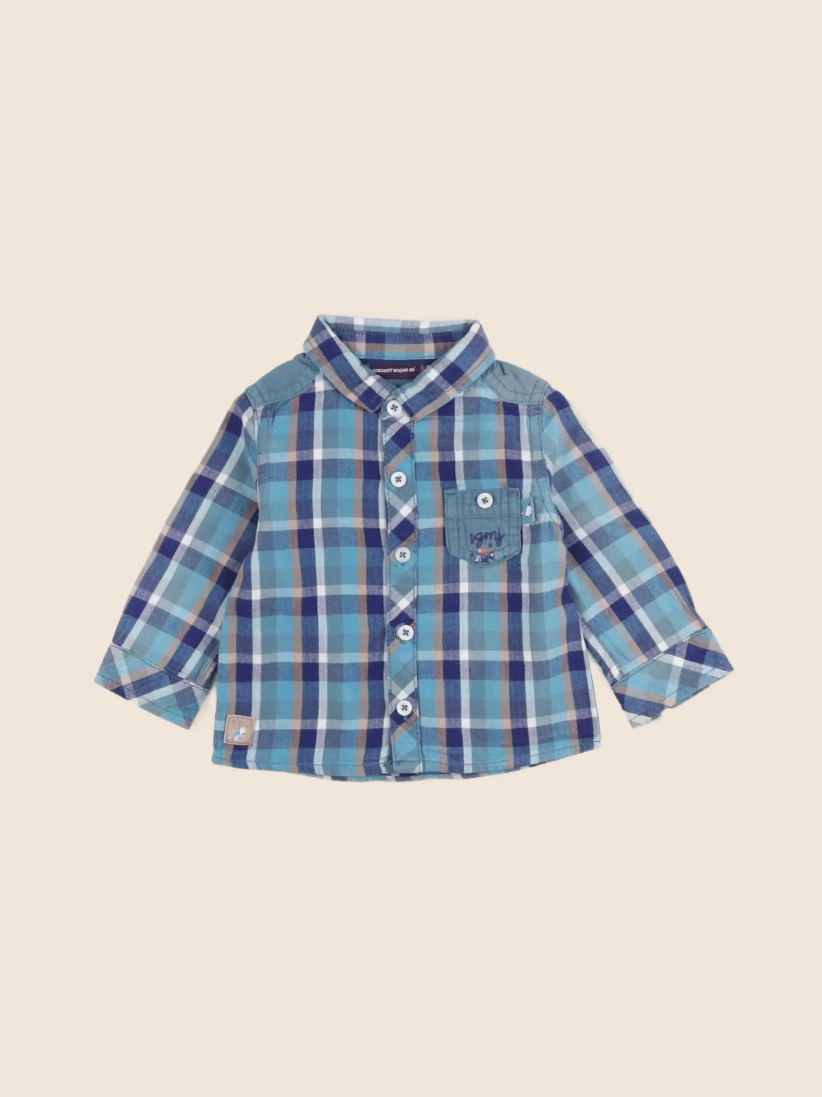 Sergent Major - chemise bleu - 6 mois