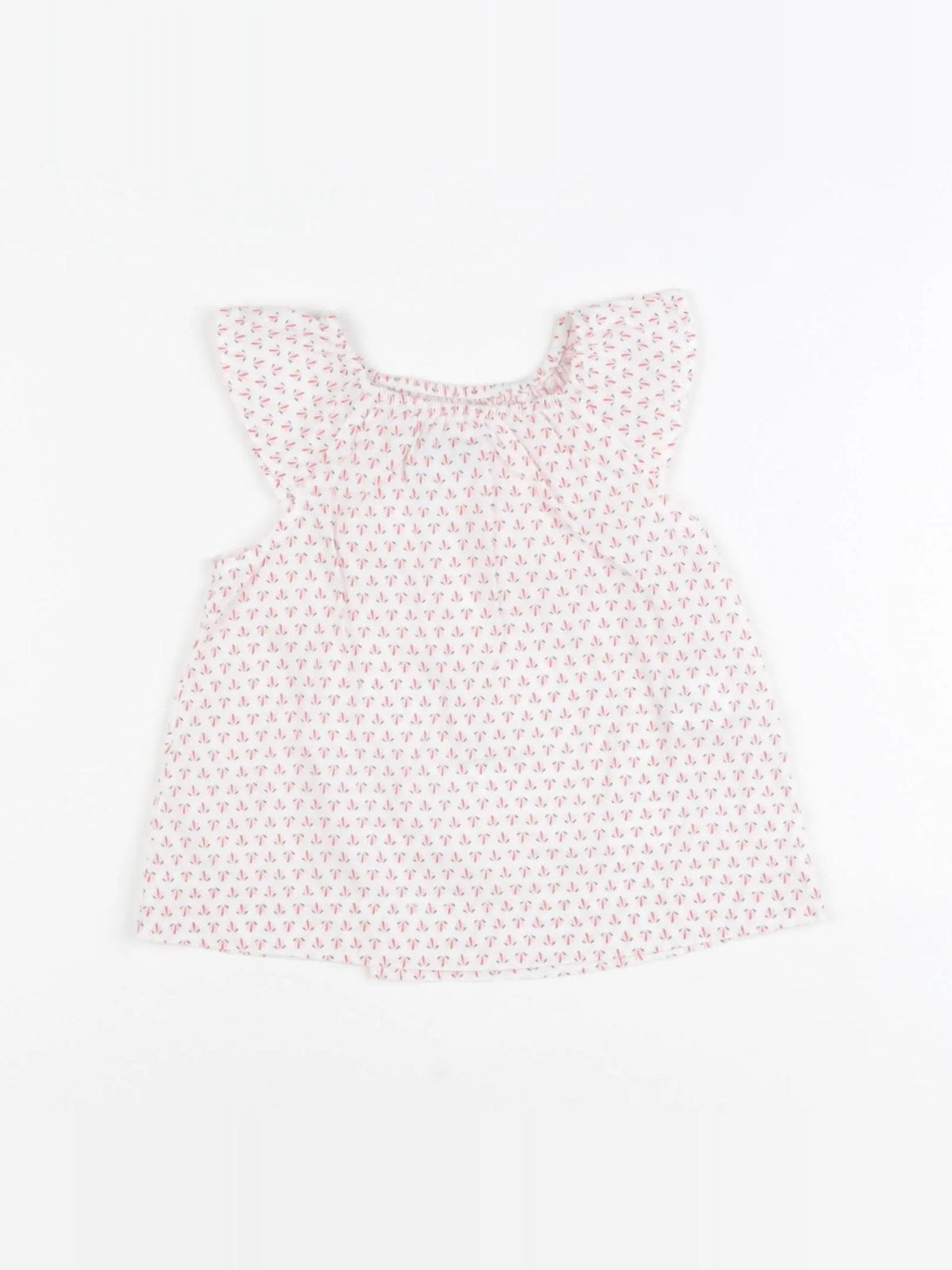 Obaïbi - blouse blanc, orange - 6 mois