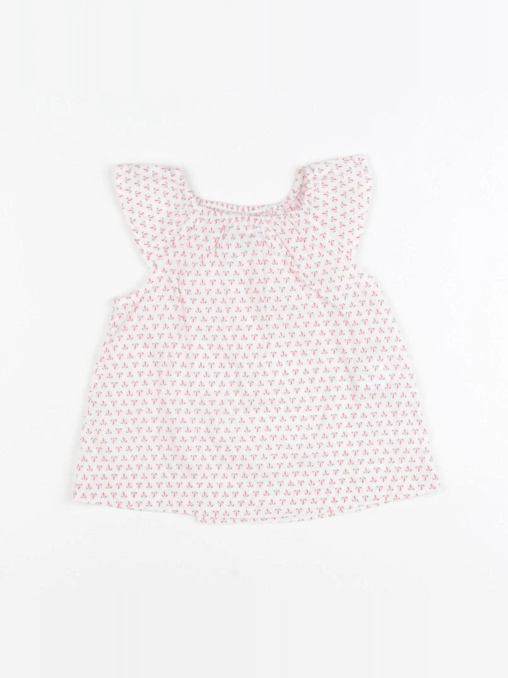 Obaïbi - blouse blanc, orange - 6 mois