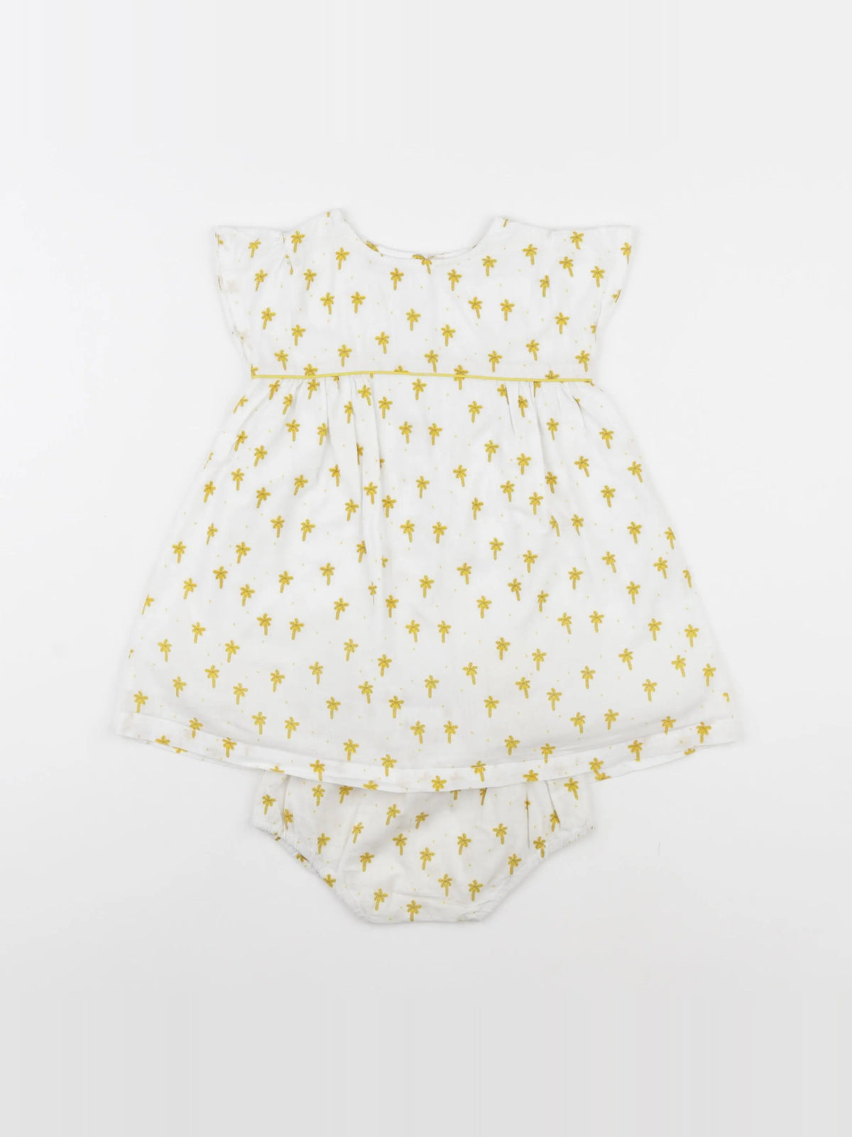 DPAM - robe blanc, jaune - 12 mois