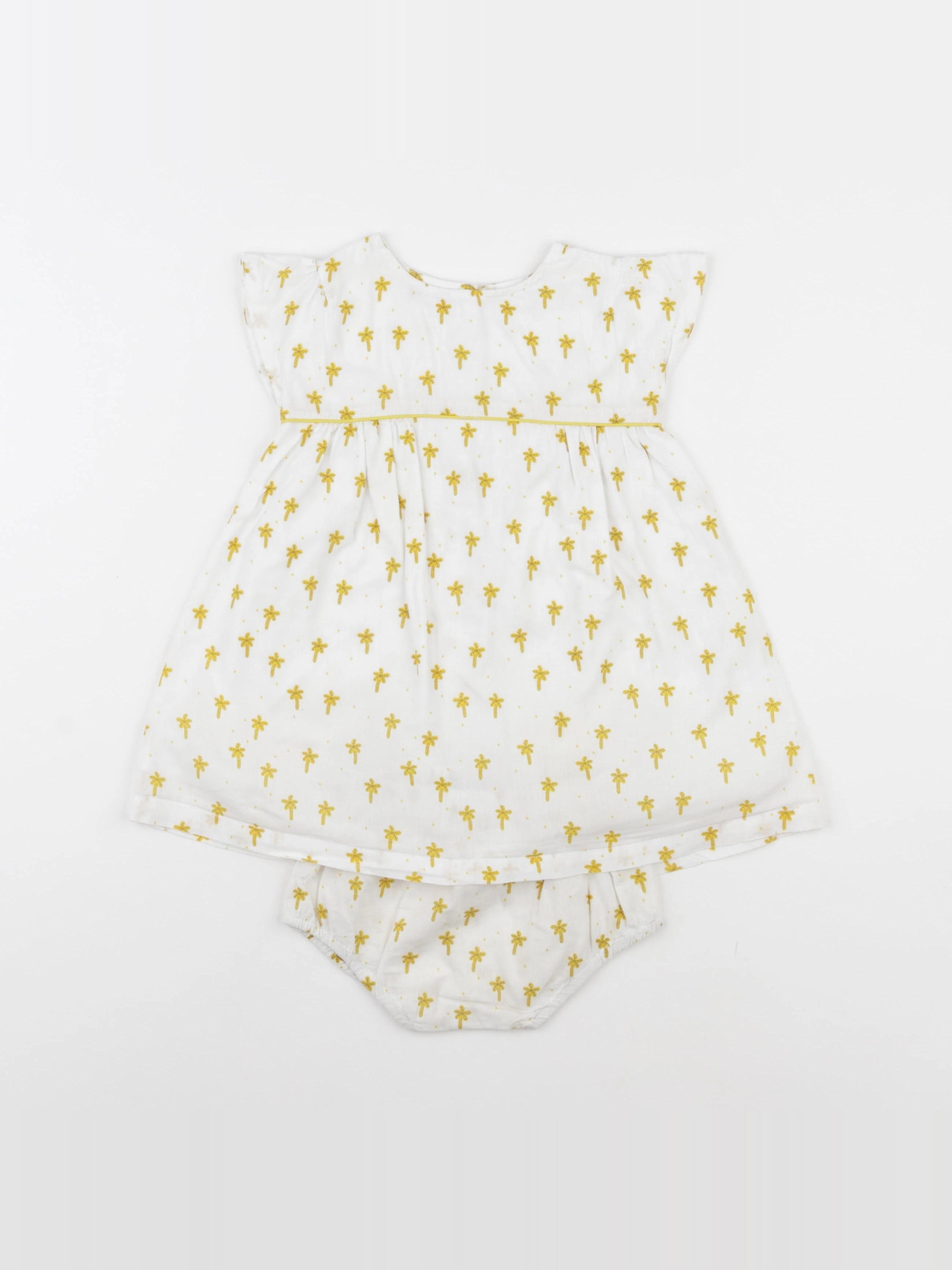 DPAM - robe blanc, jaune - 12 mois