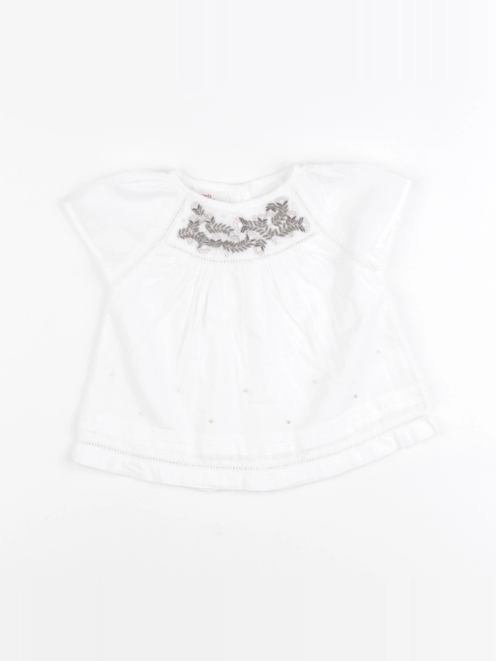 DPAM - blouse blanc - 6 mois