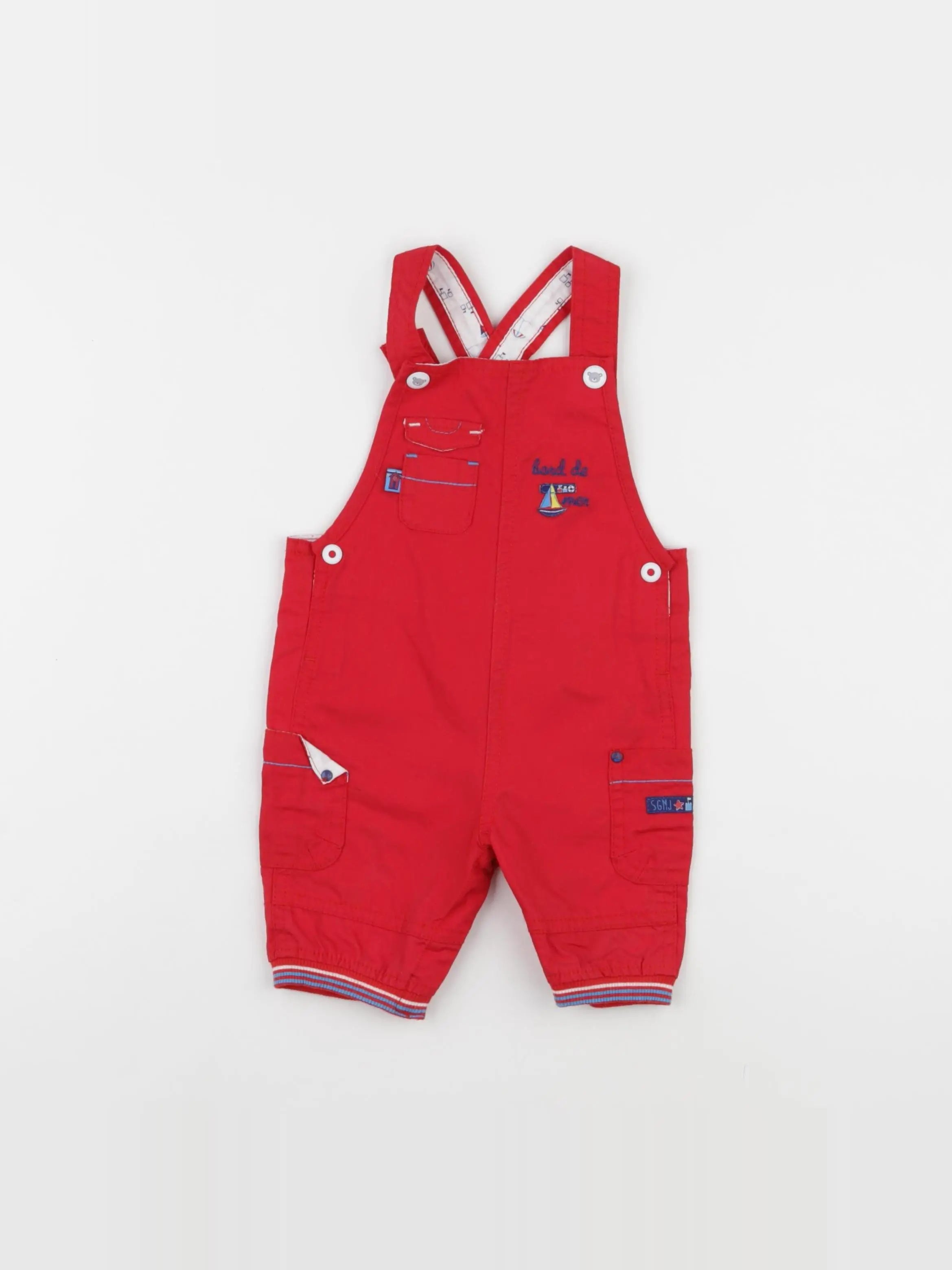 Sergent Major - salopette rouge - 6 mois