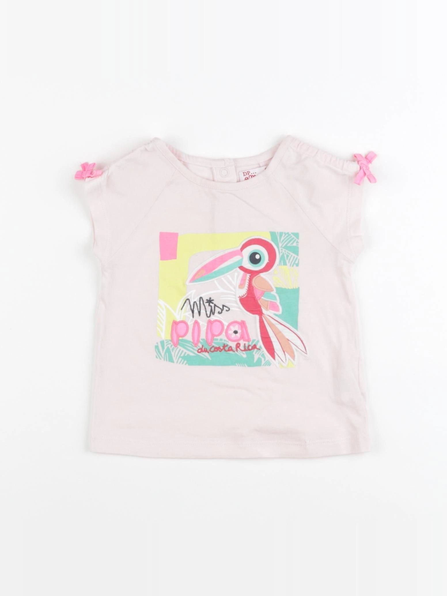 DPAM - tee-shirt rose - 6 mois