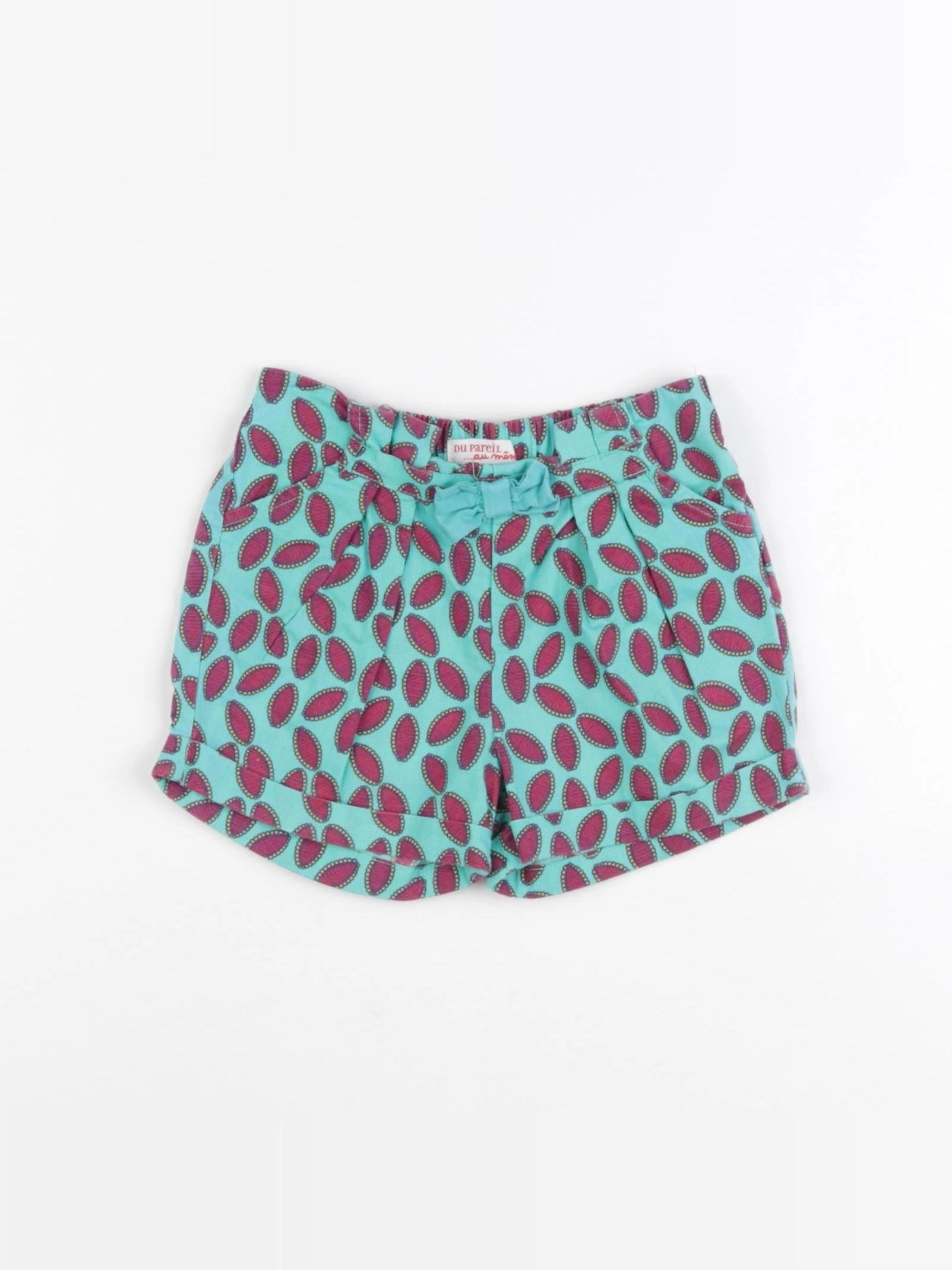 DPAM - short vert, violet - 12 mois