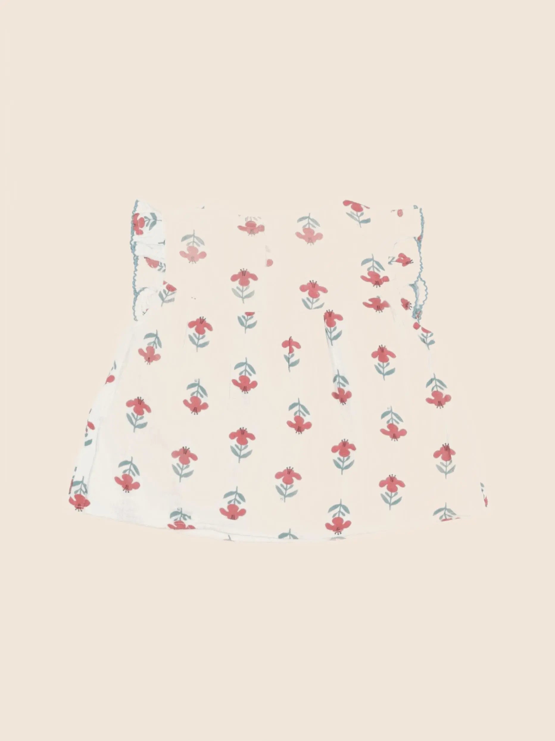 Petit Bateau - blouse beige, rouge - 6 mois
