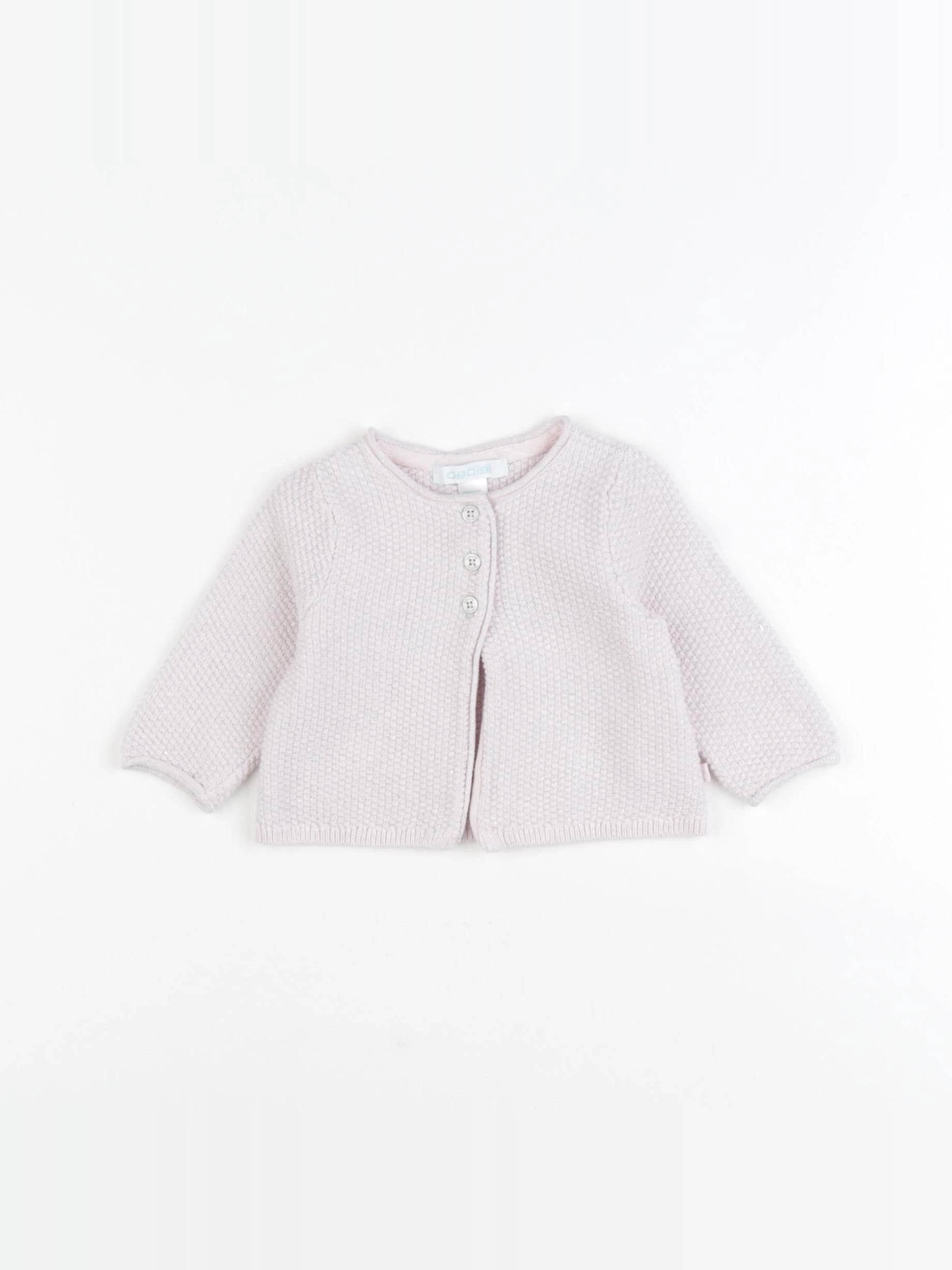 Obaïbi - gilet rose - 3 mois