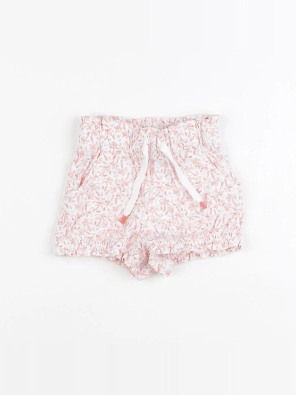 Obaïbi - short blanc, orange - 3 mois