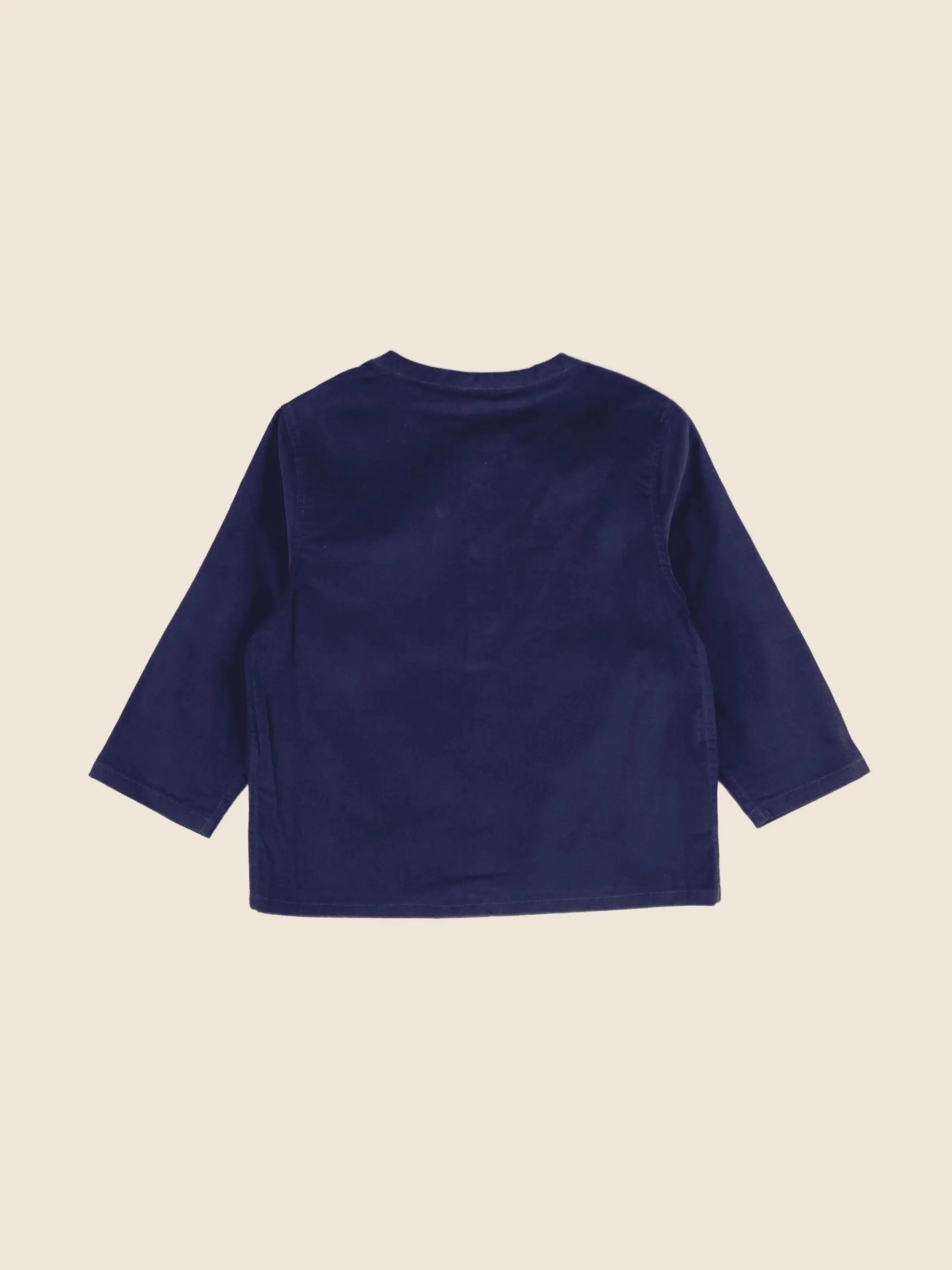 Petit Bateau - chemise bleu - 12 mois