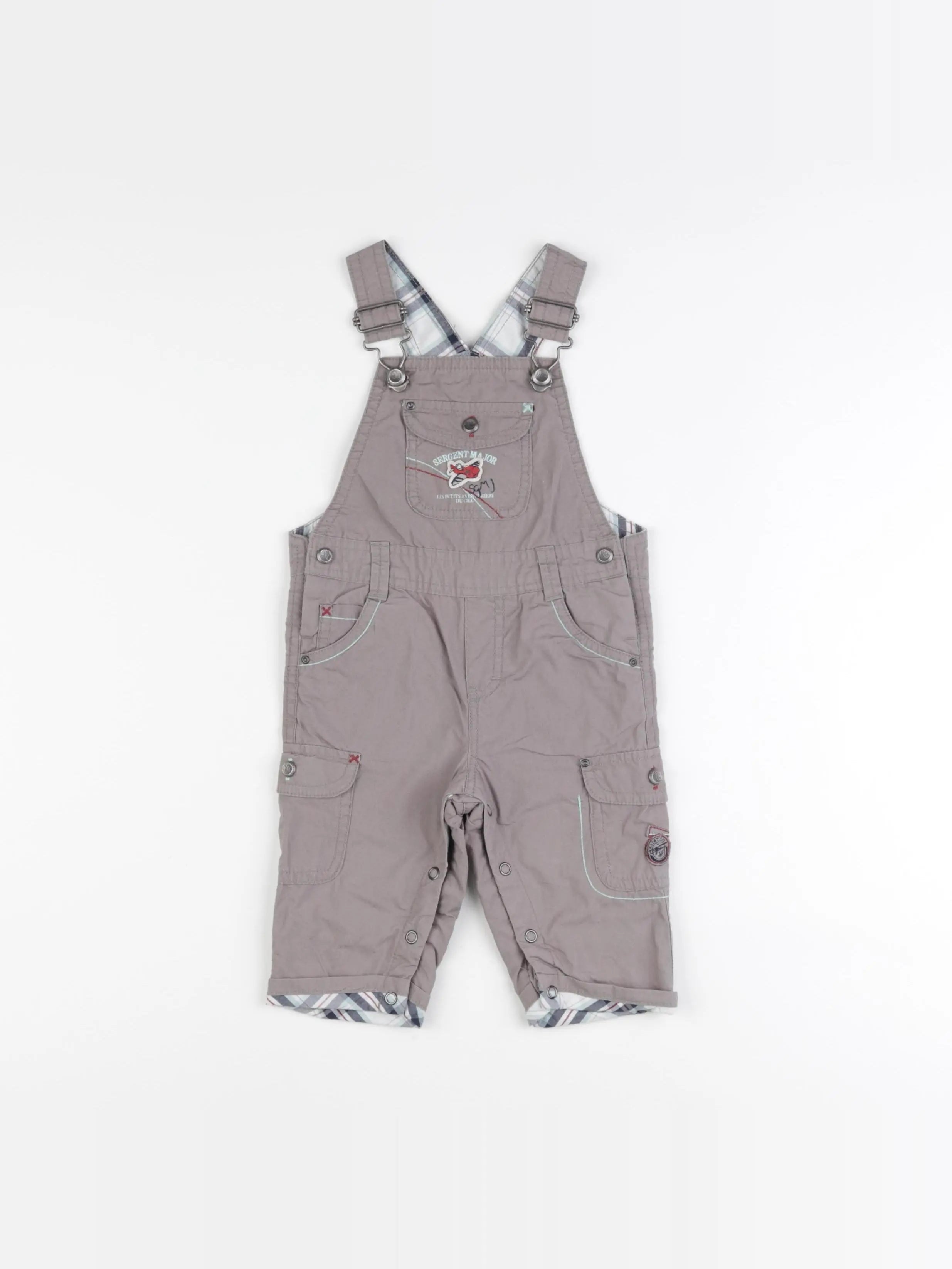 Sergent Major - salopette gris - 6 mois
