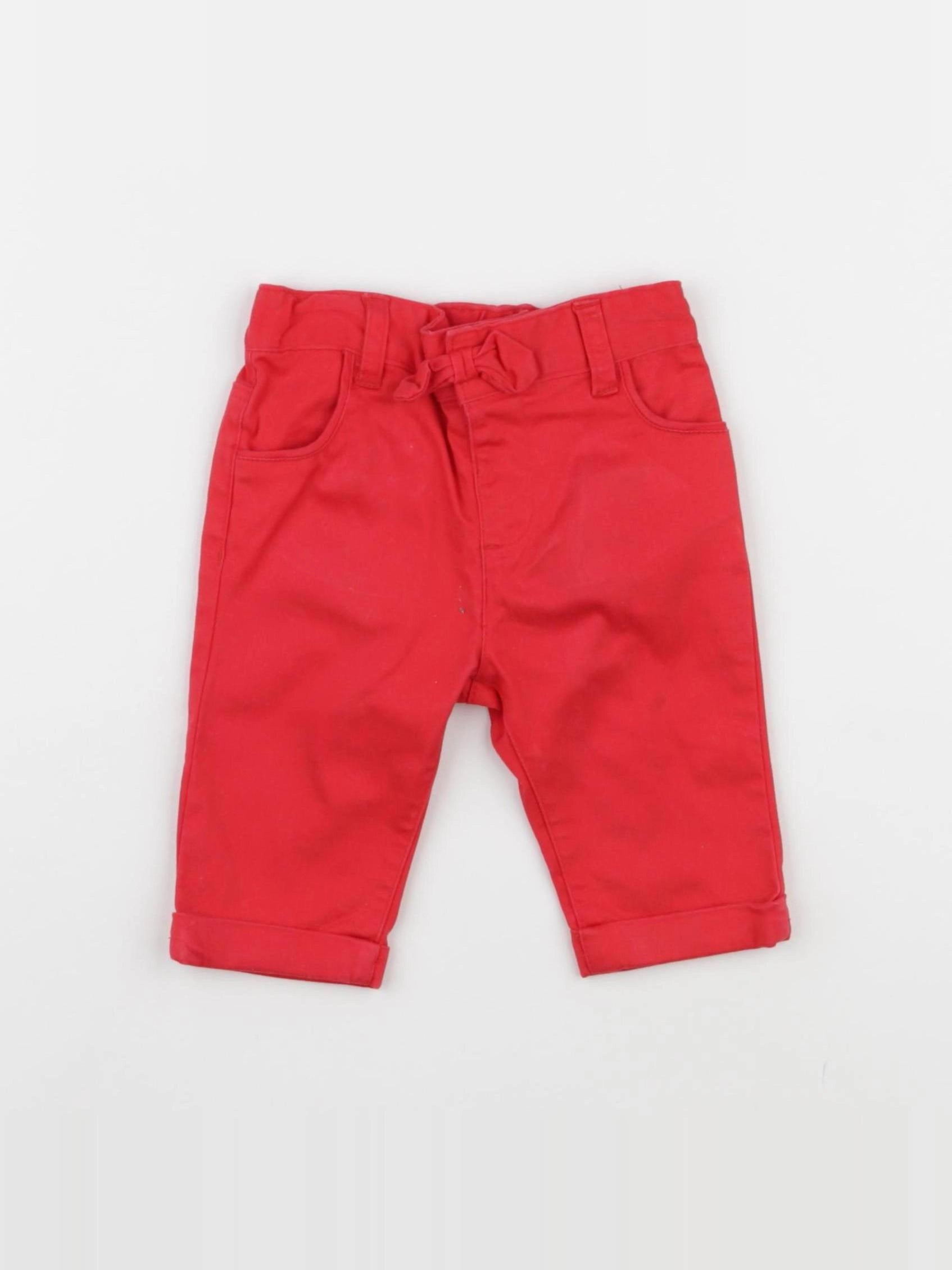 DPAM - pantalon rouge - 3 mois