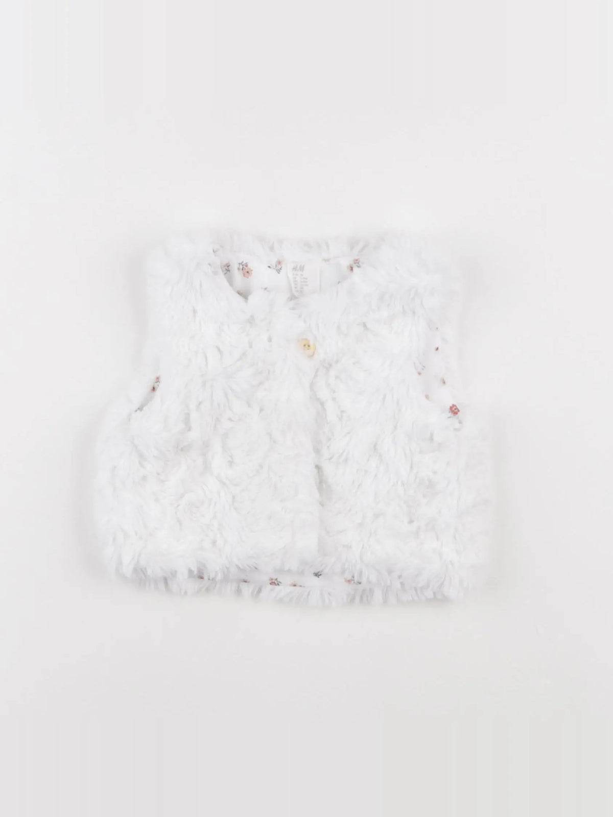 H&M - gilet blanc - 6/9 mois