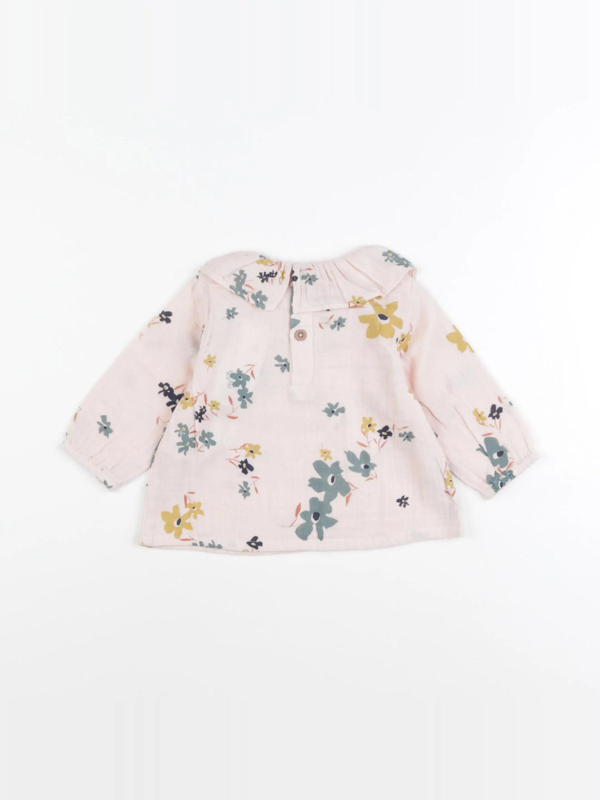 Petit Bateau - blouse rose - 12 mois