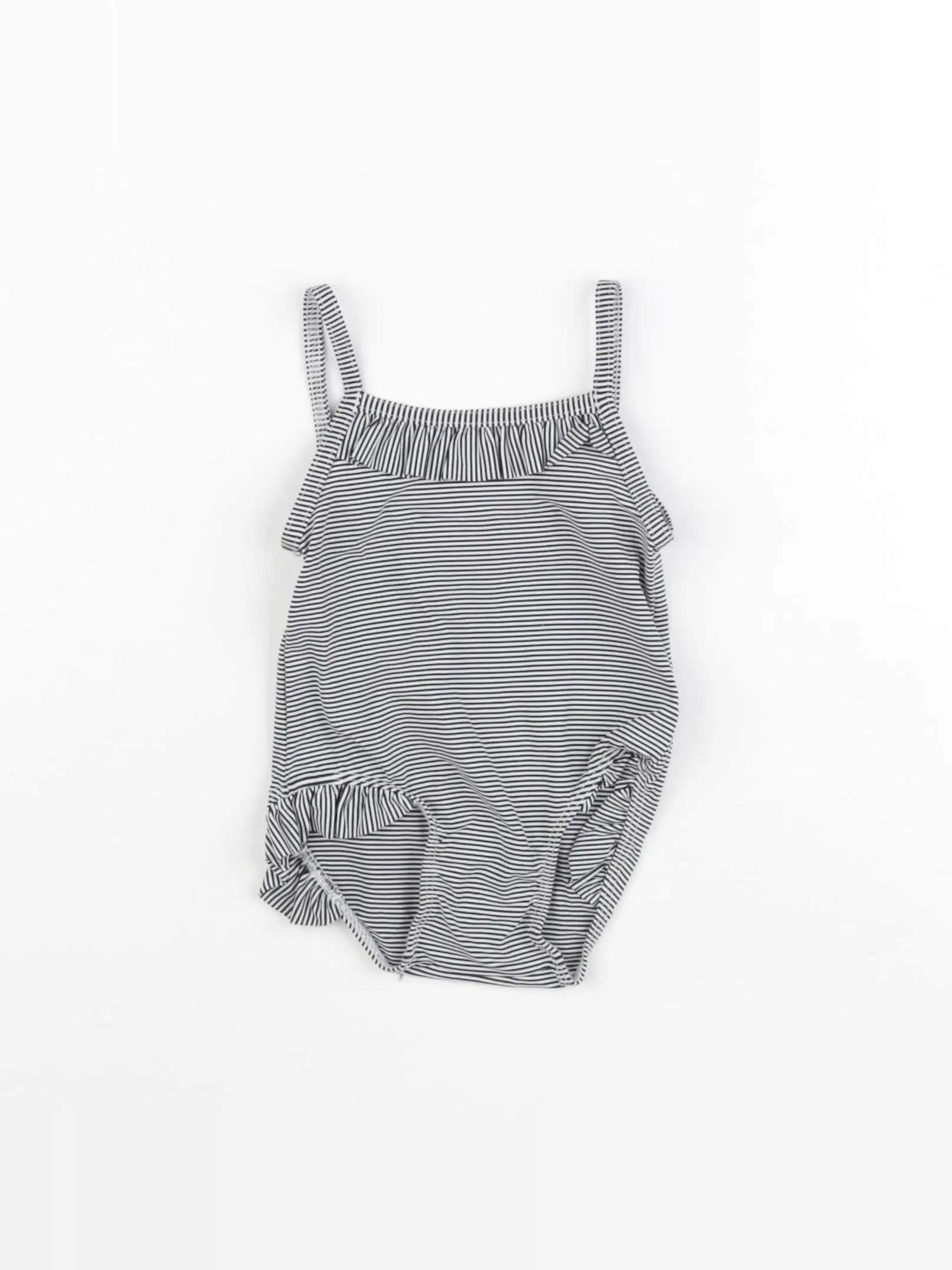 Petit Bateau - maillot de bain blanc, bleu - 6 mois