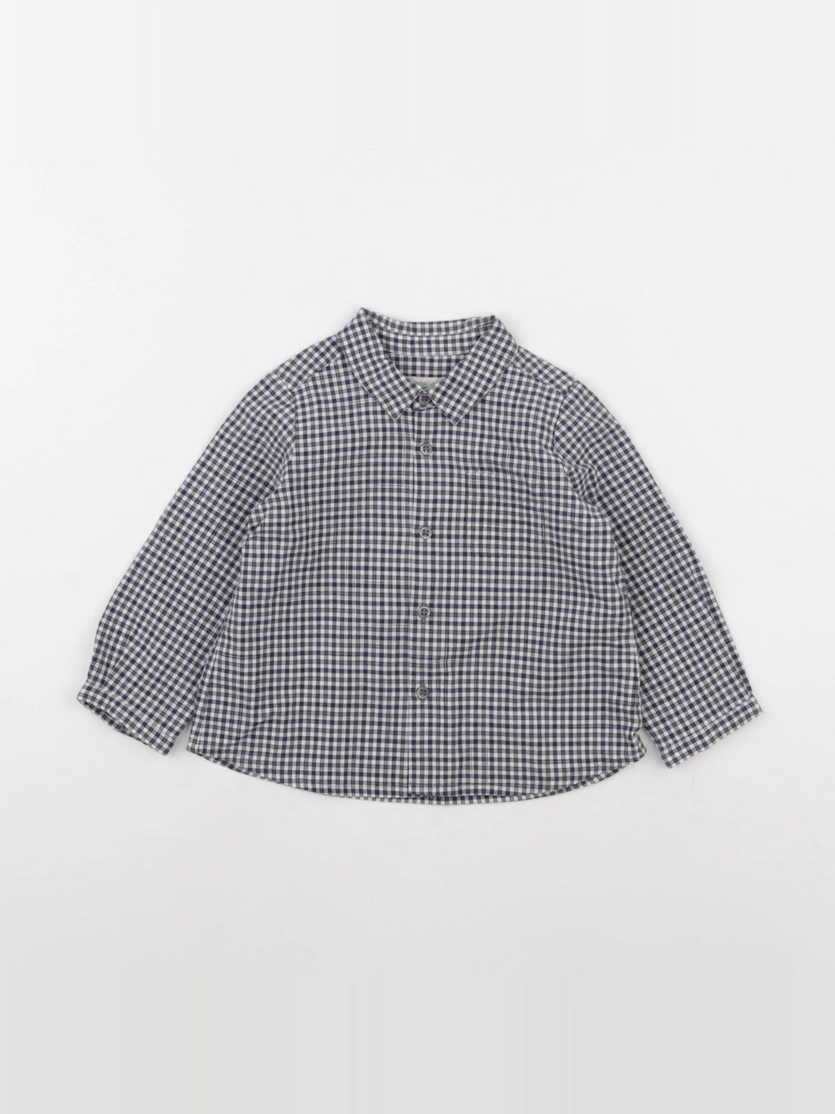 Bonpoint - chemise blanc, bleu - 18 mois