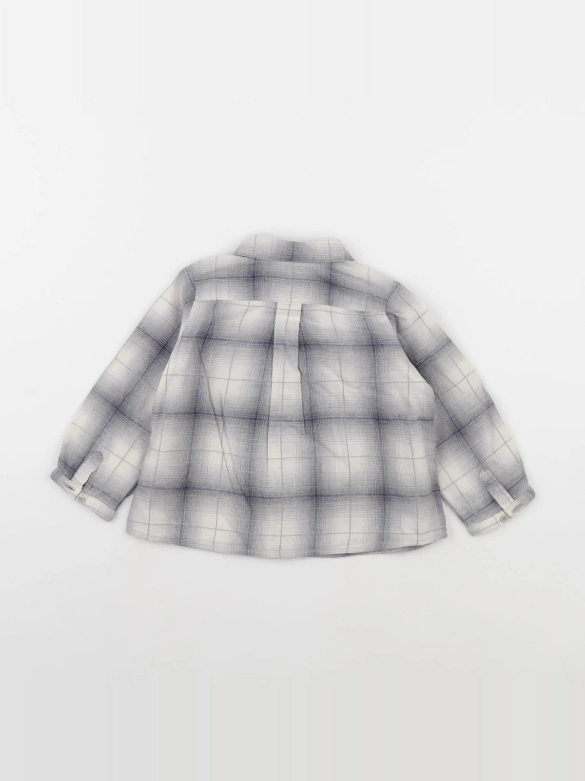 Bonpoint - chemise bleu, gris - 18 mois
