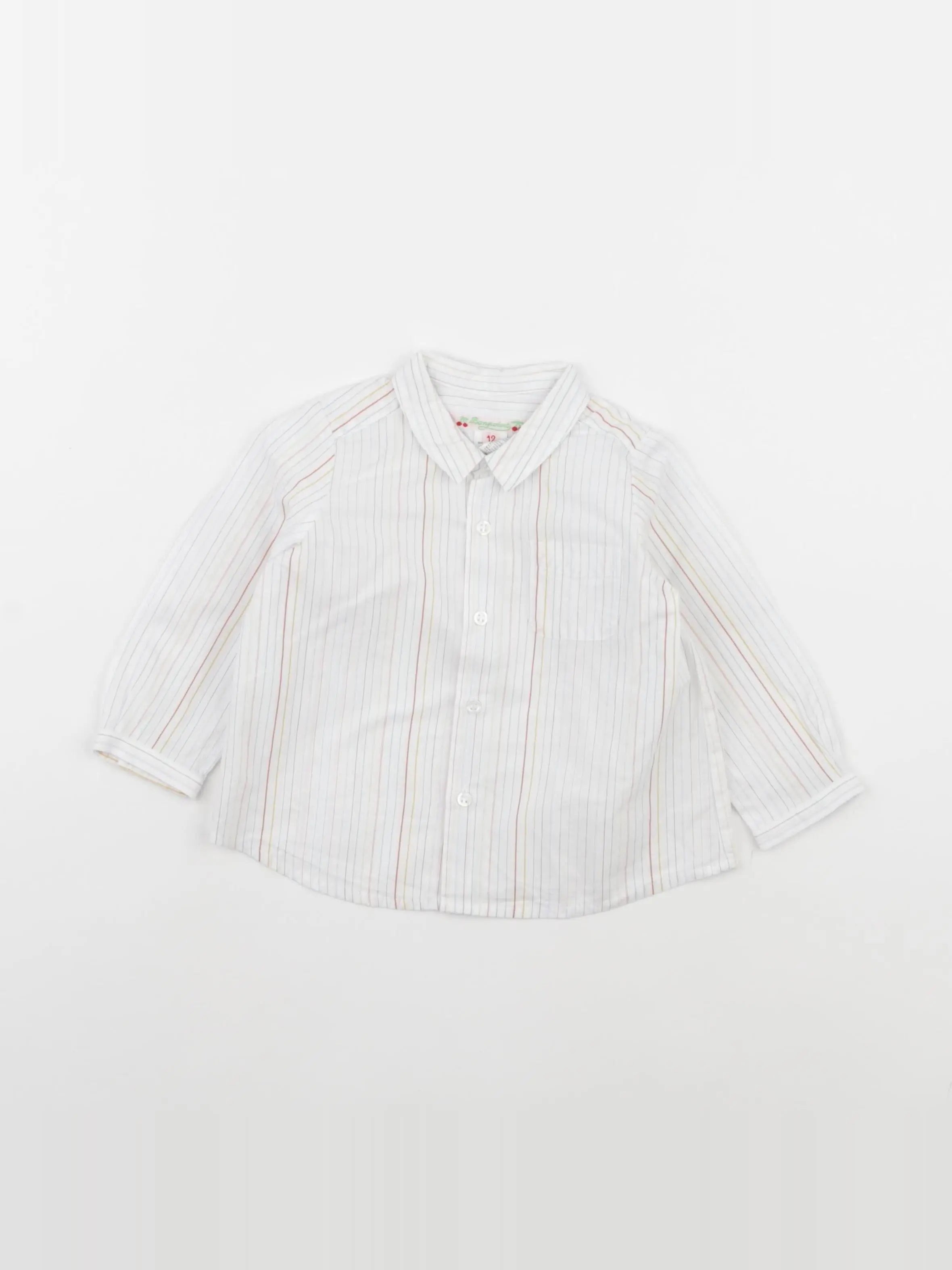 Bonpoint - chemise blanc, multicolore - 12 mois