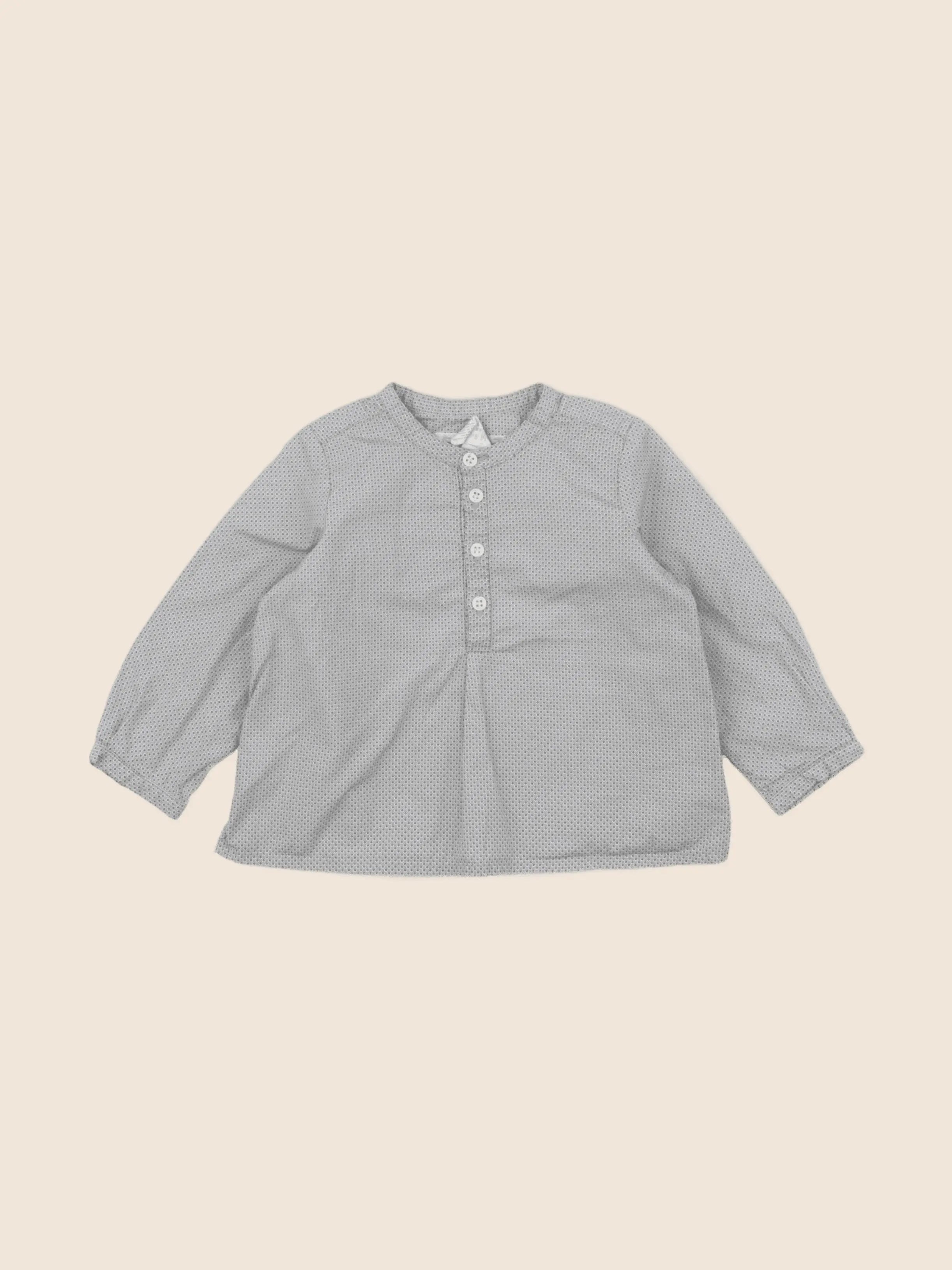 Bonpoint - chemise gris - 12 mois