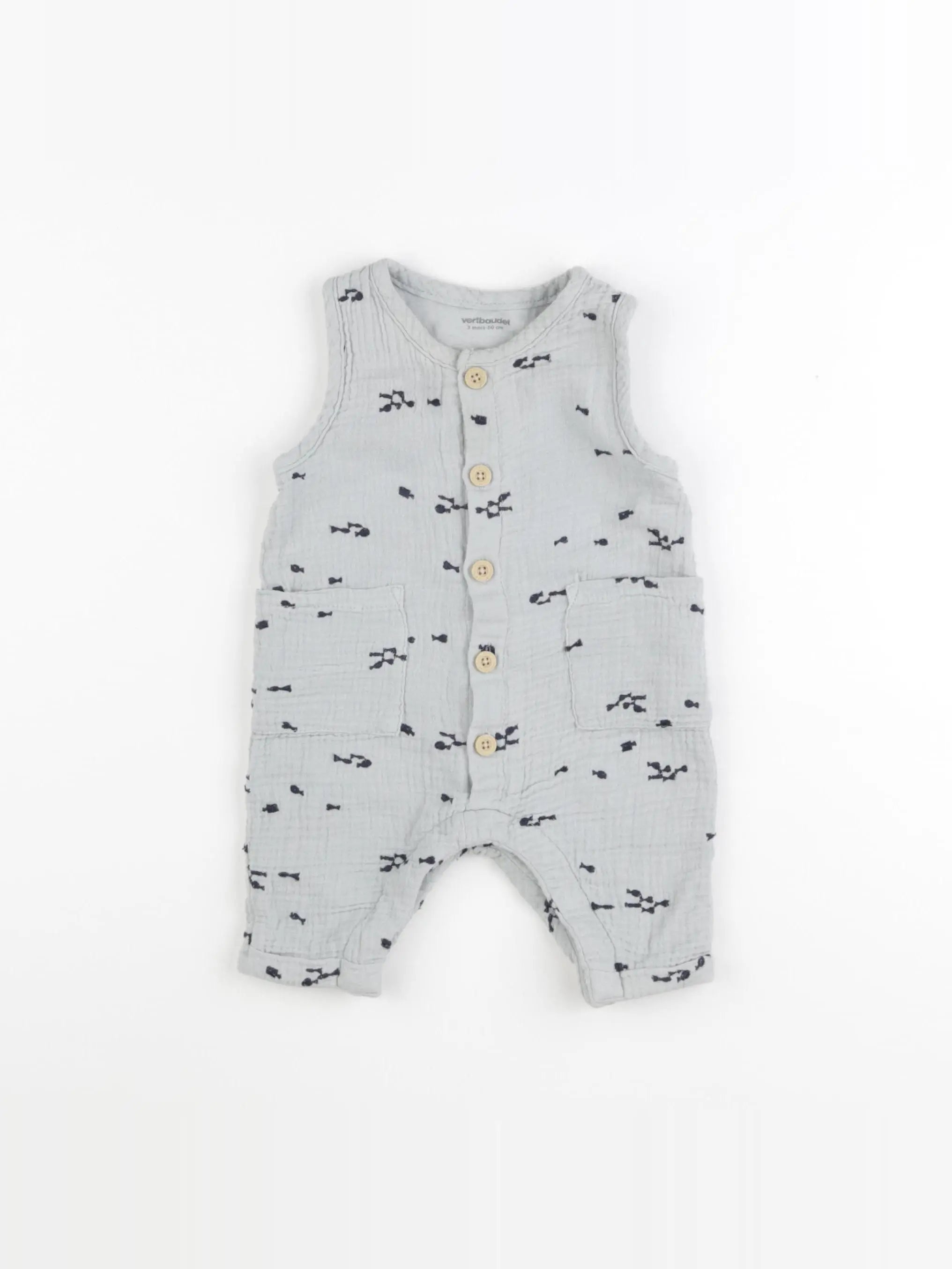 Vertbaudet - combinaison vert - 3 mois