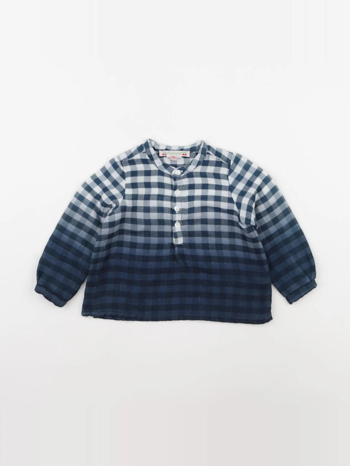 Bonpoint - blouse bleu - 12 mois