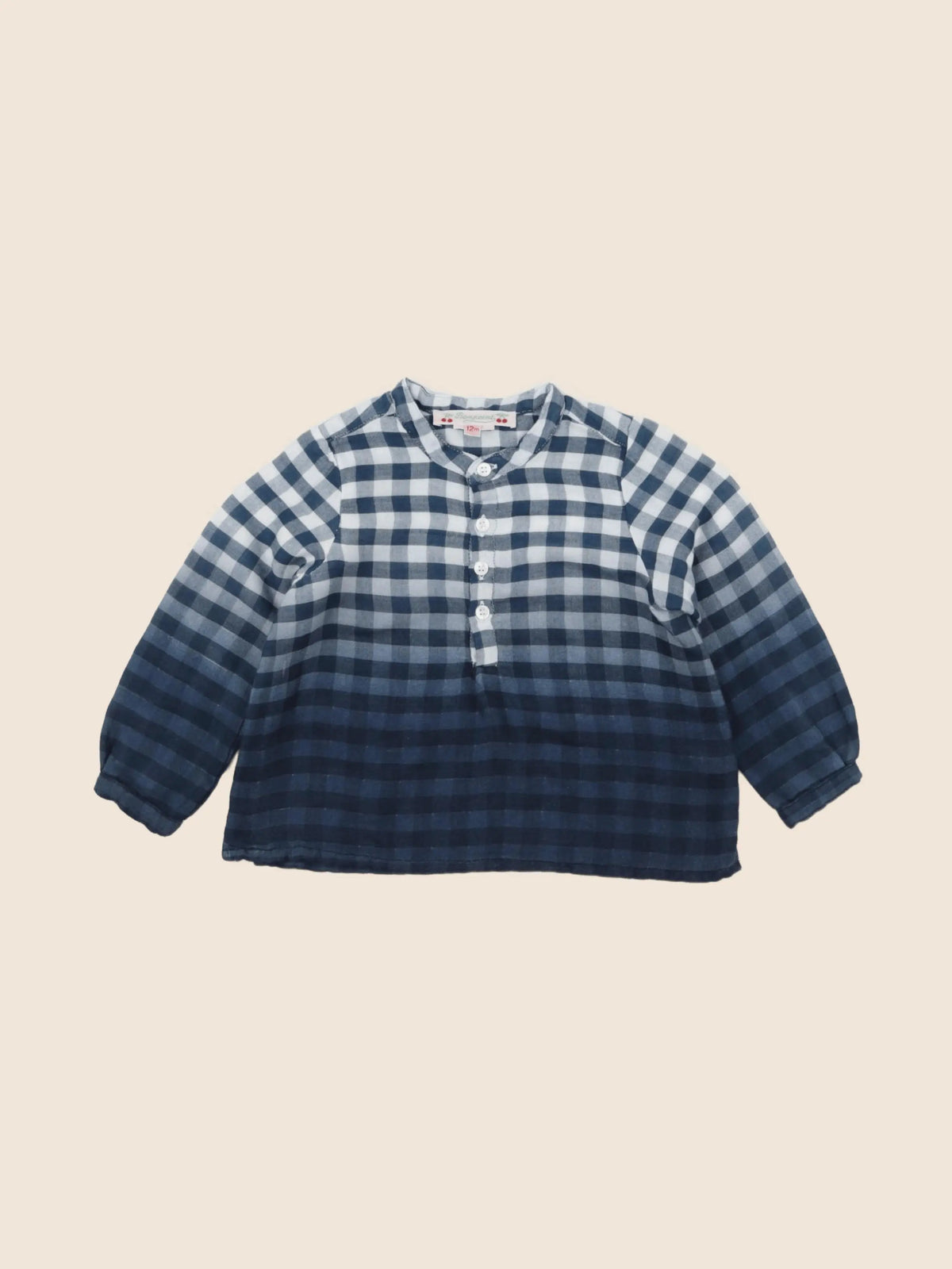 Bonpoint - blouse bleu - 12 mois