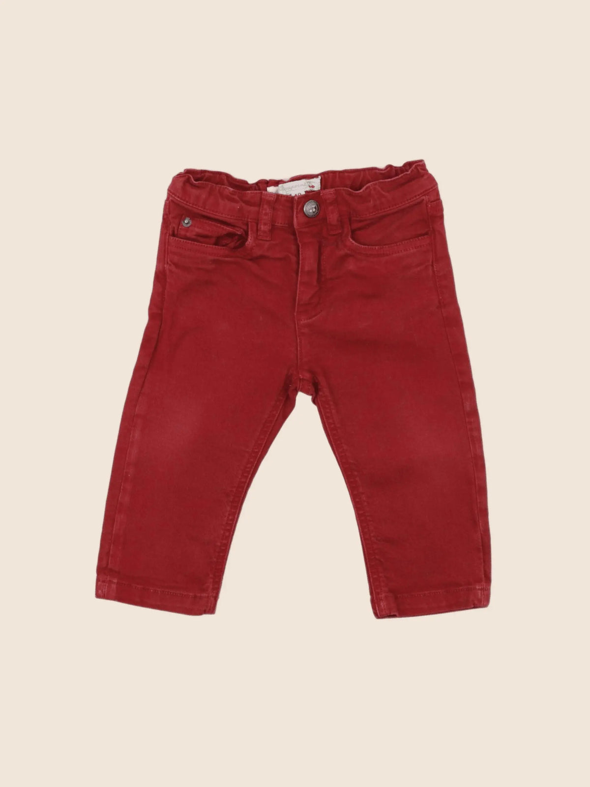 Bonpoint - jean rouge - 12 mois