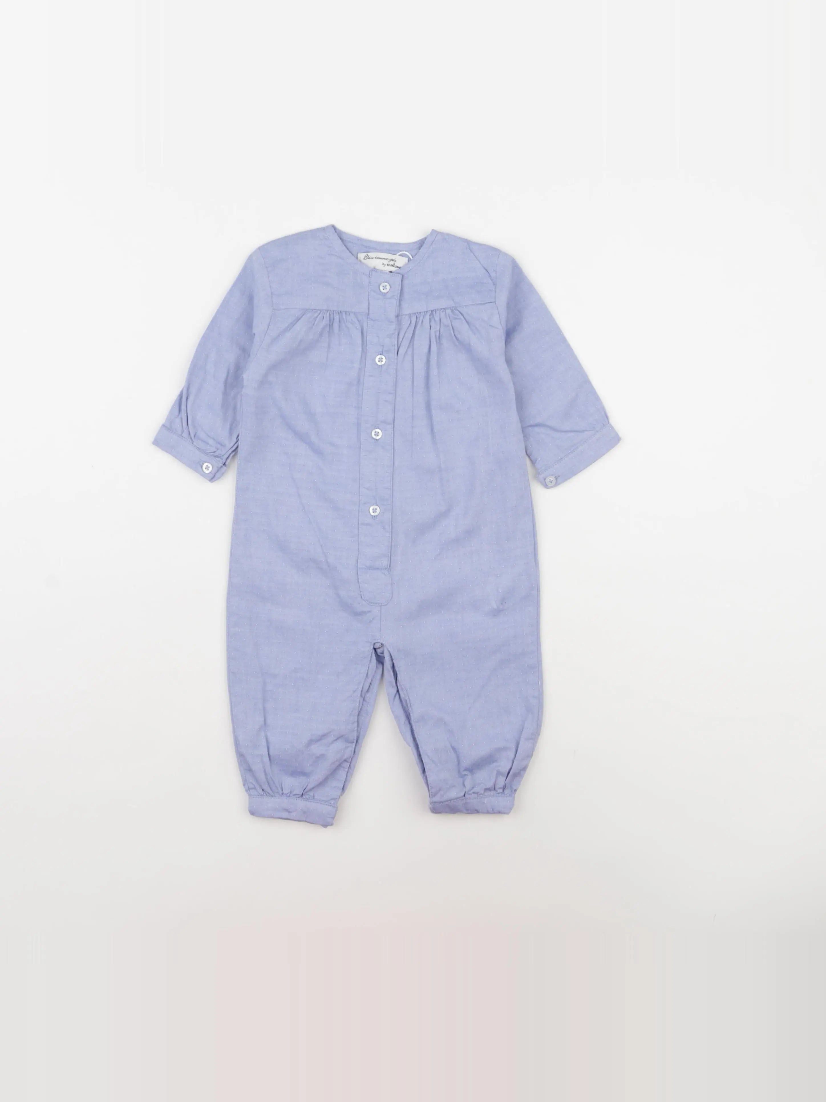Bleu Comme Gris - combinaison bleu - 6 mois