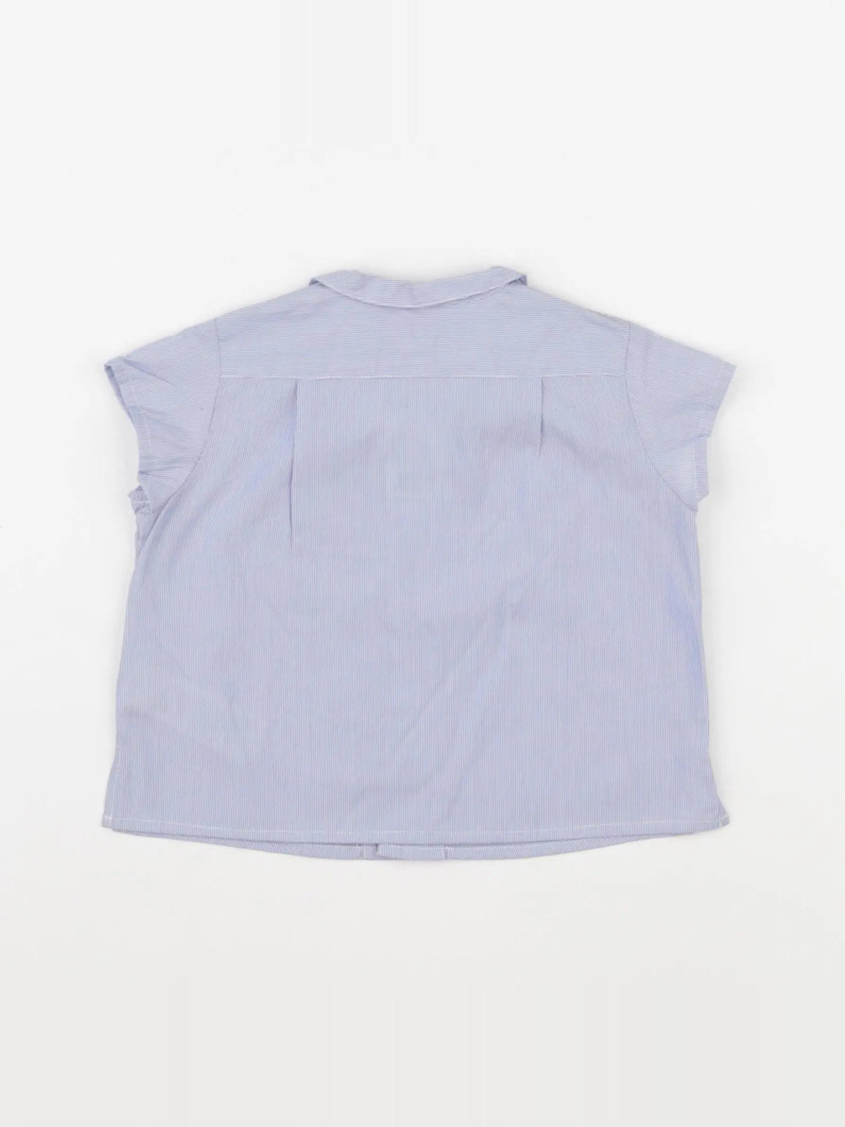 Bonpoint - blouse bleu, blanc - 6 mois