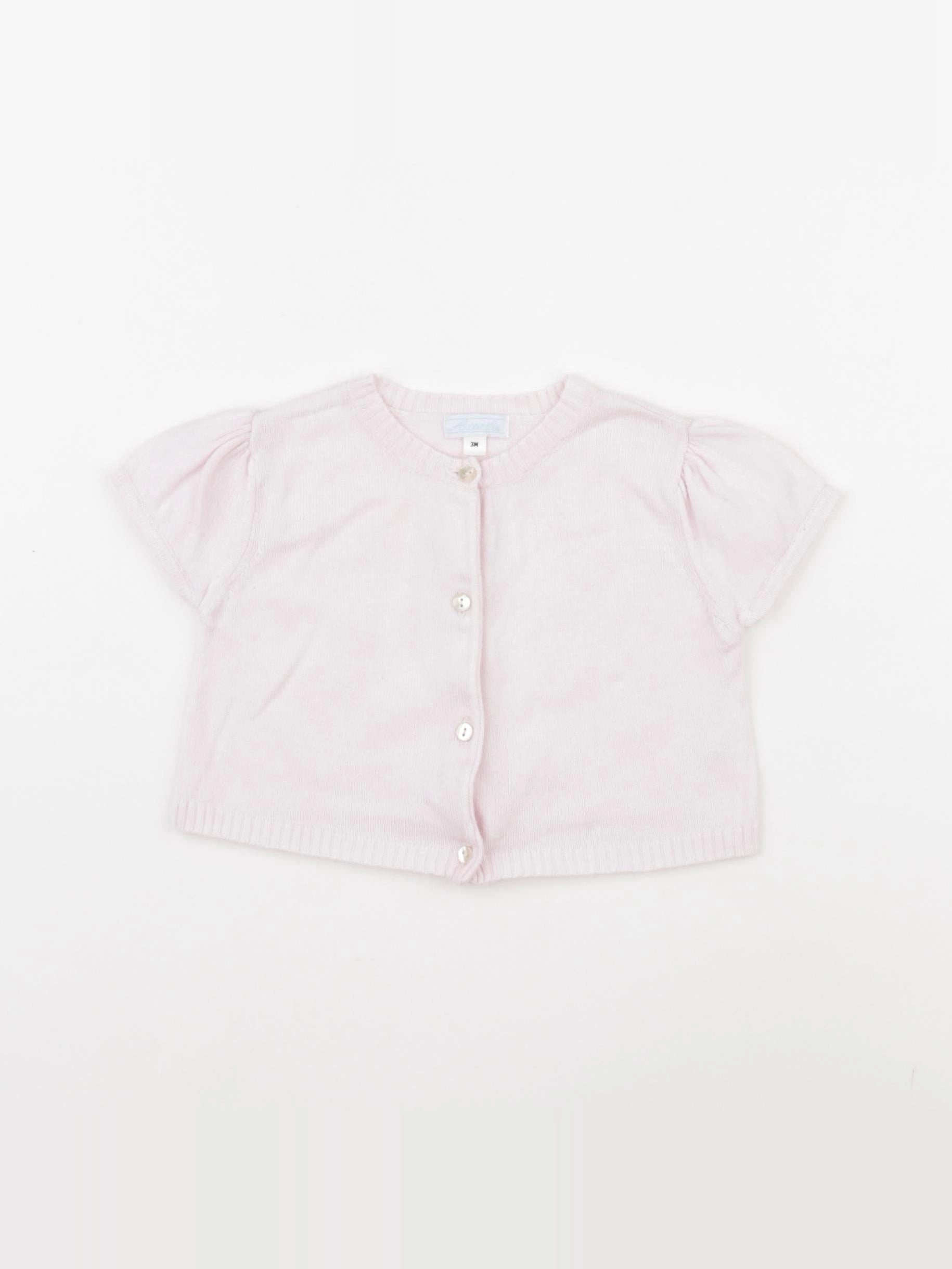 Acanthe - gilet rose - 3 mois