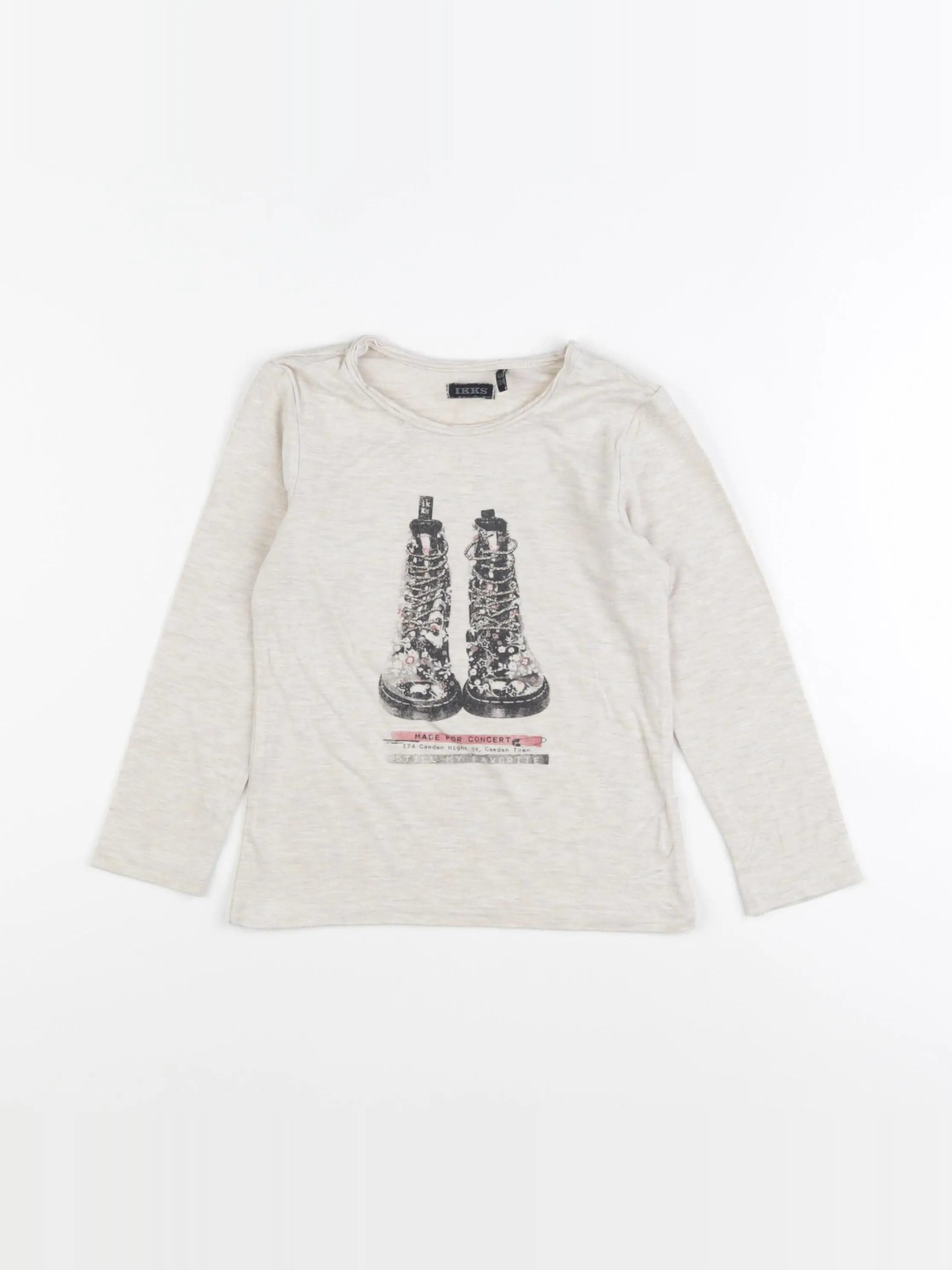 IKKS - tee-shirt beige - 4 ans