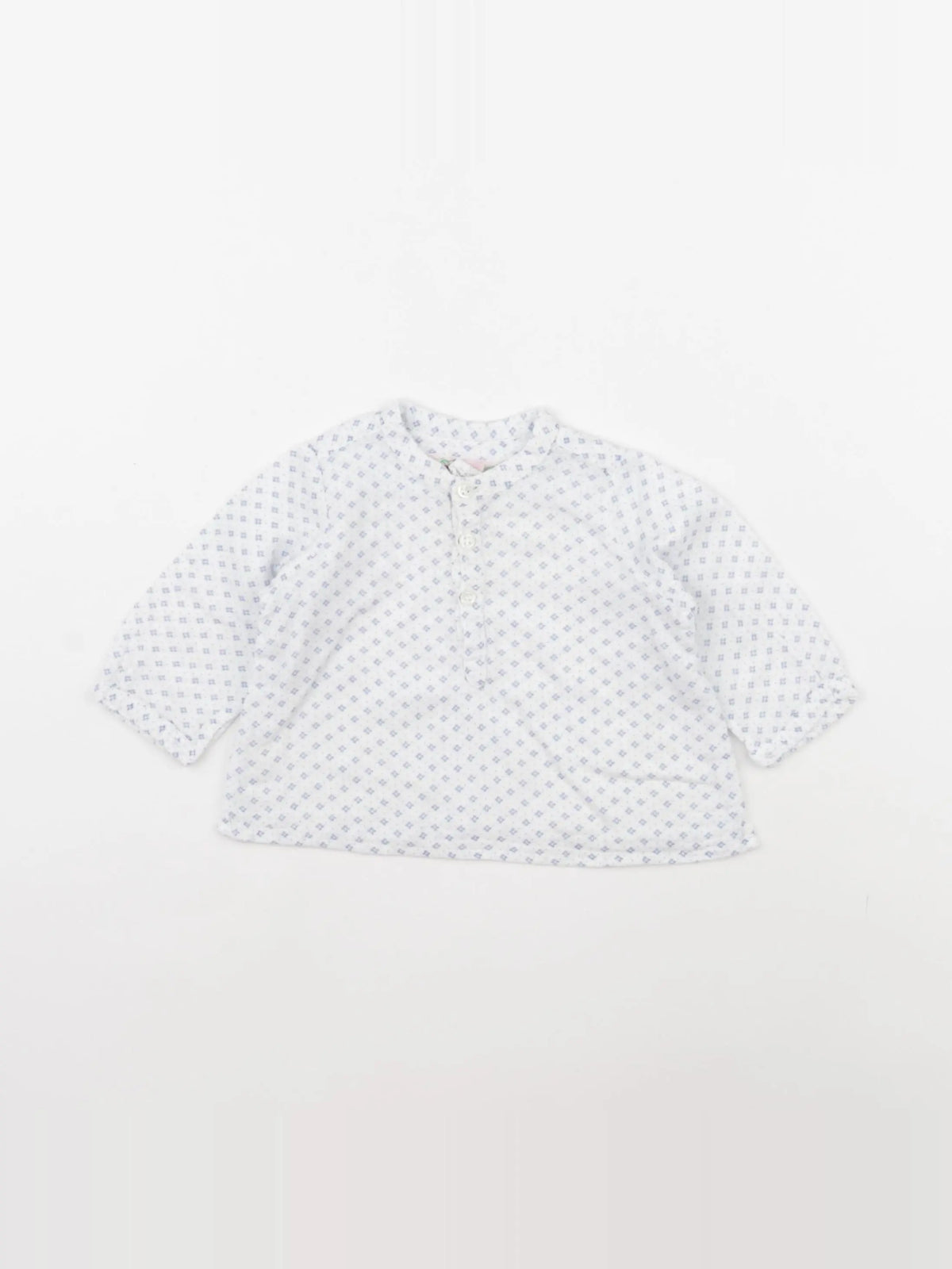 Bonpoint - blouse bleu, blanc - 3 mois