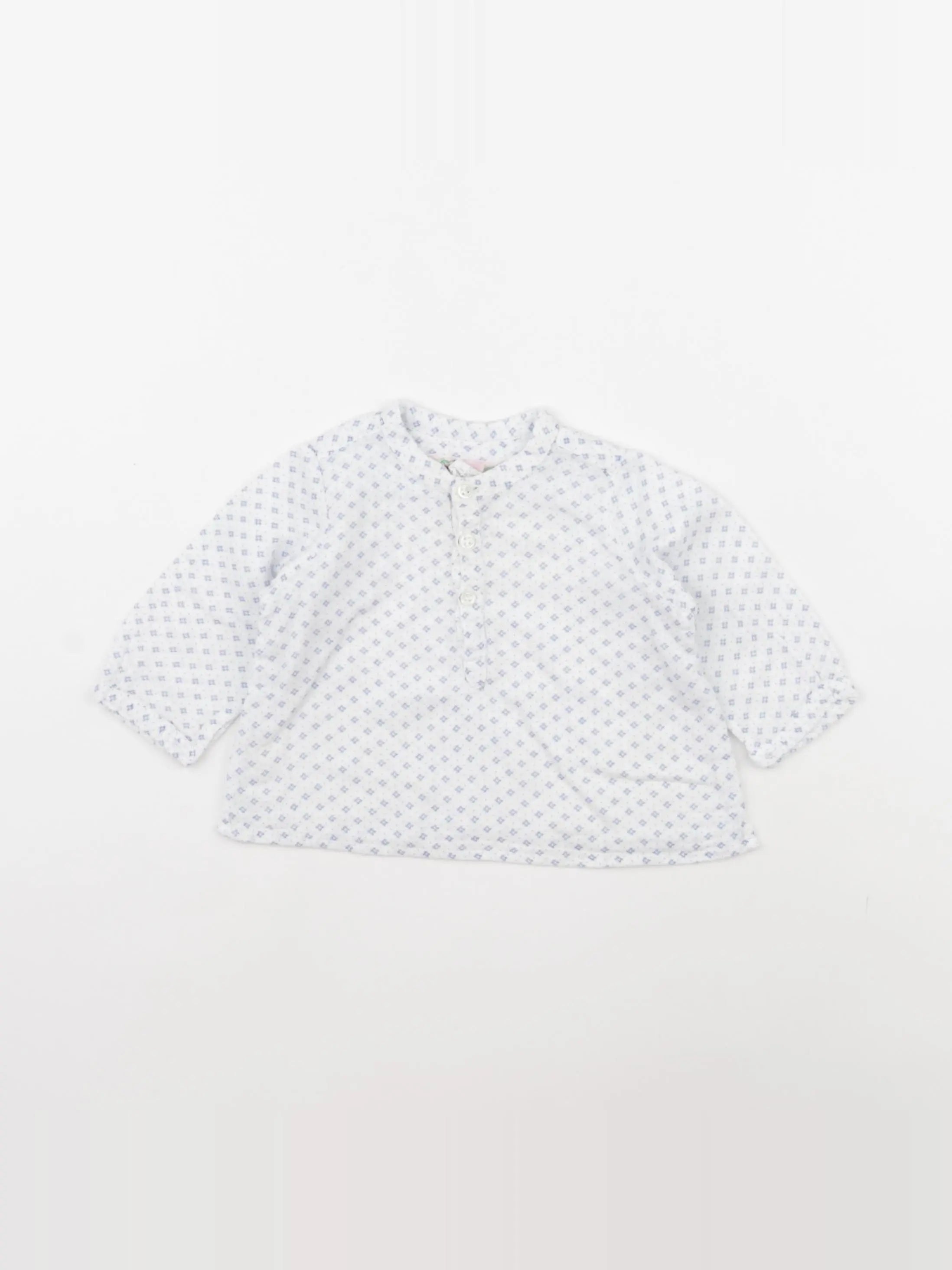 Bonpoint - blouse bleu, blanc - 3 mois