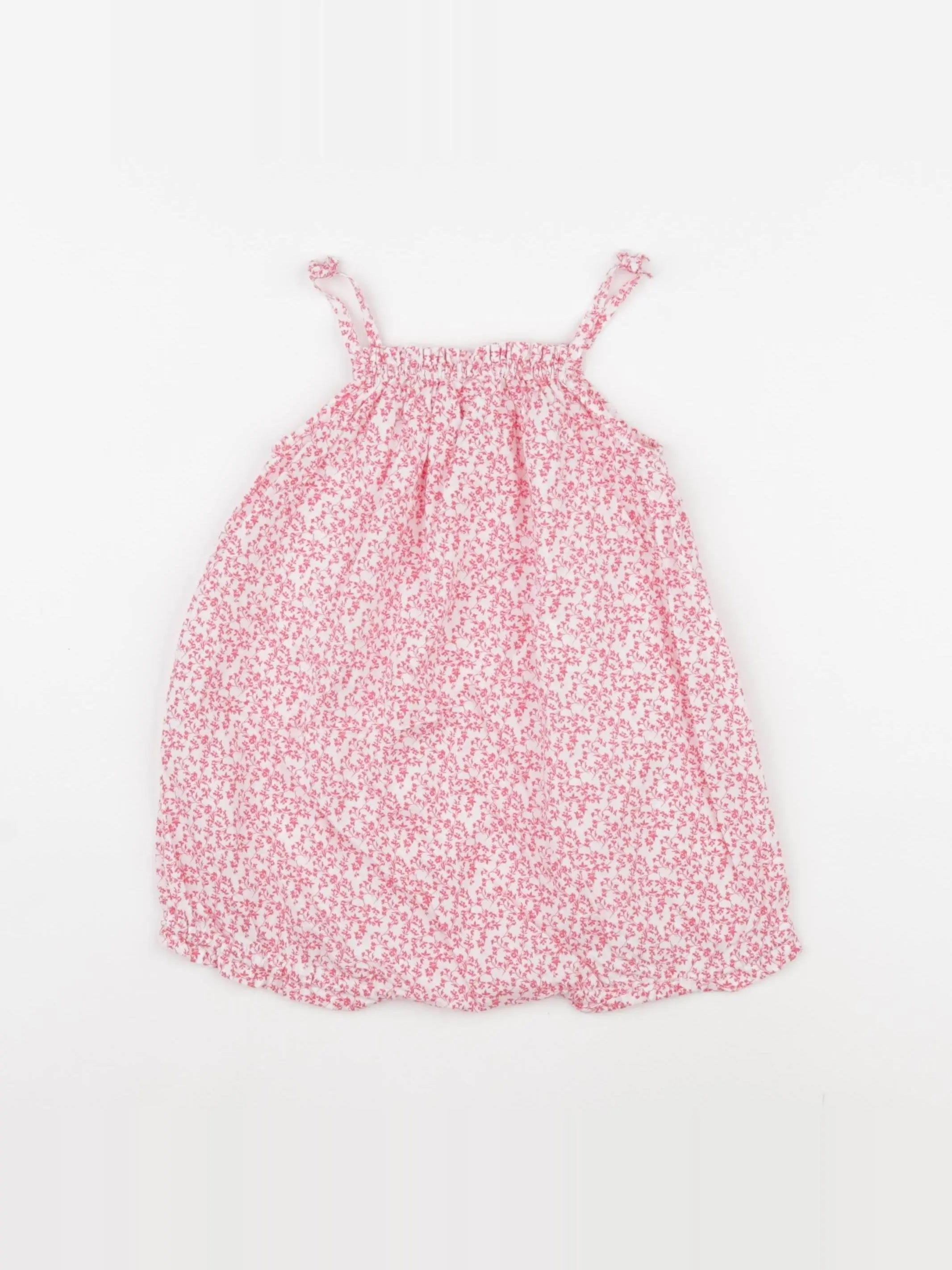 Acanthe - combinaison blanc, rose - 6 mois