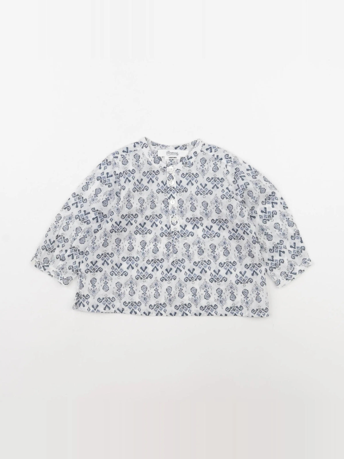 Bonpoint - blouse blanc, bleu - 6 mois