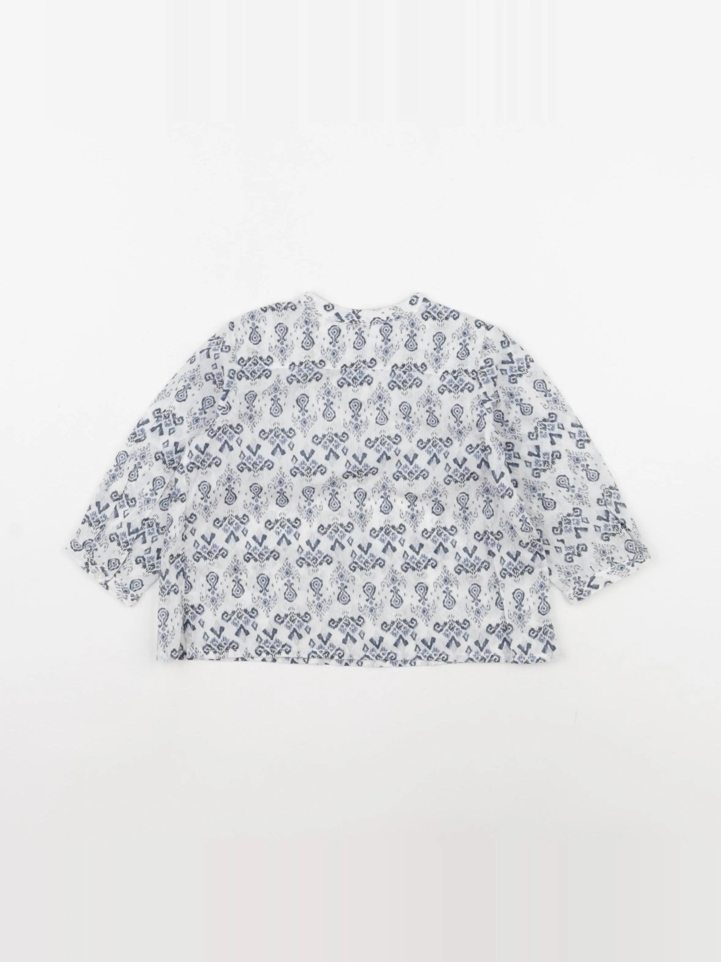 Bonpoint - blouse blanc, bleu - 6 mois