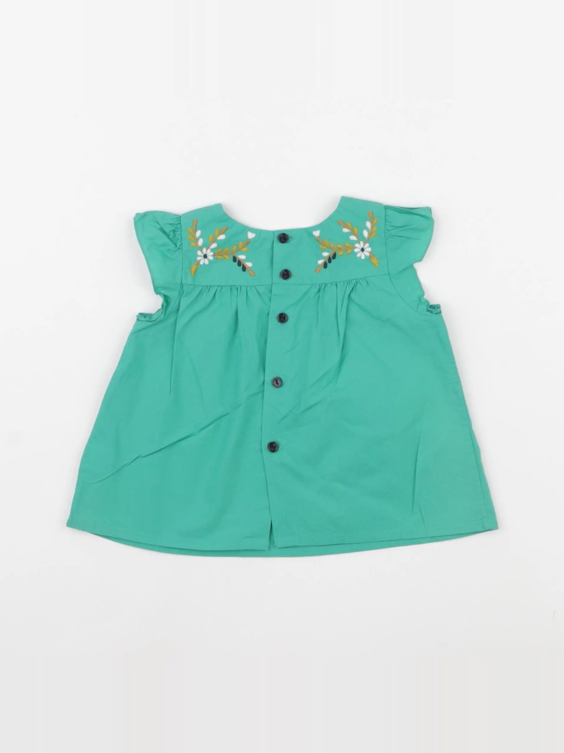 Bonpoint - blouse vert - 12 mois