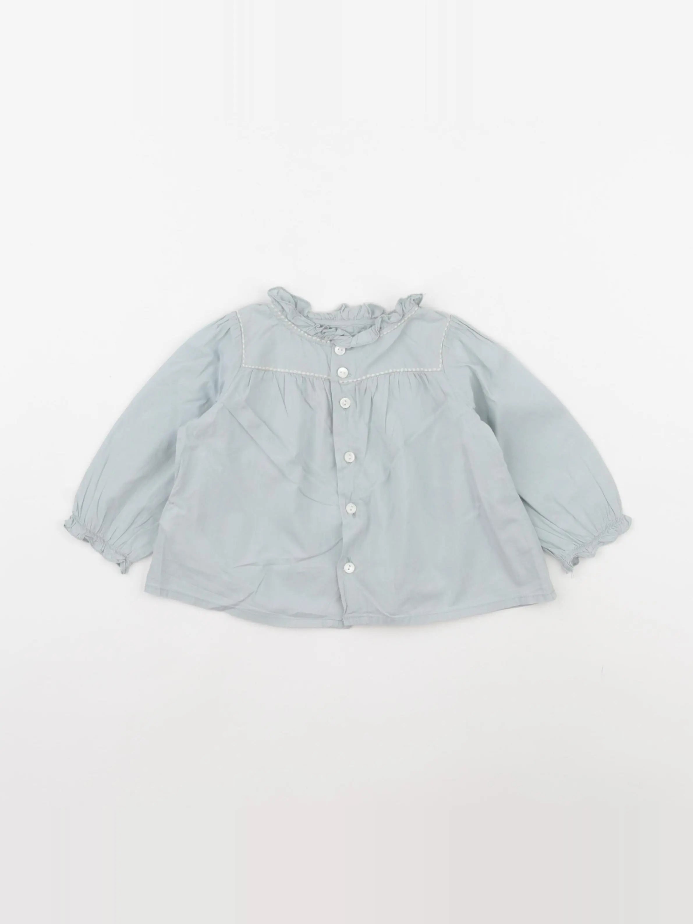 Bonpoint - blouse bleu - 6 mois