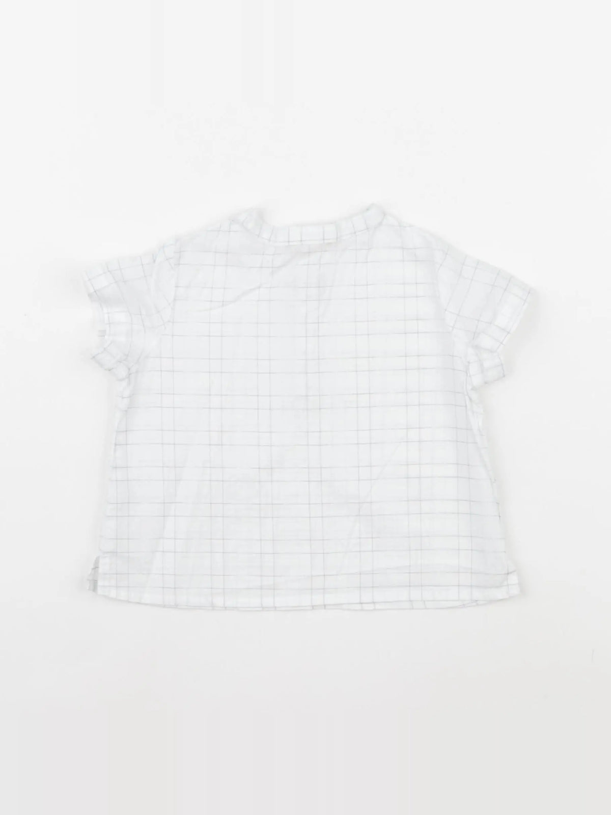 Bonpoint - chemise bleu, blanc - 6 mois