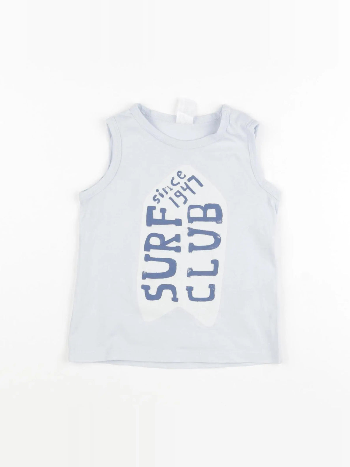 H&M - débardeur bleu - 12/18 mois