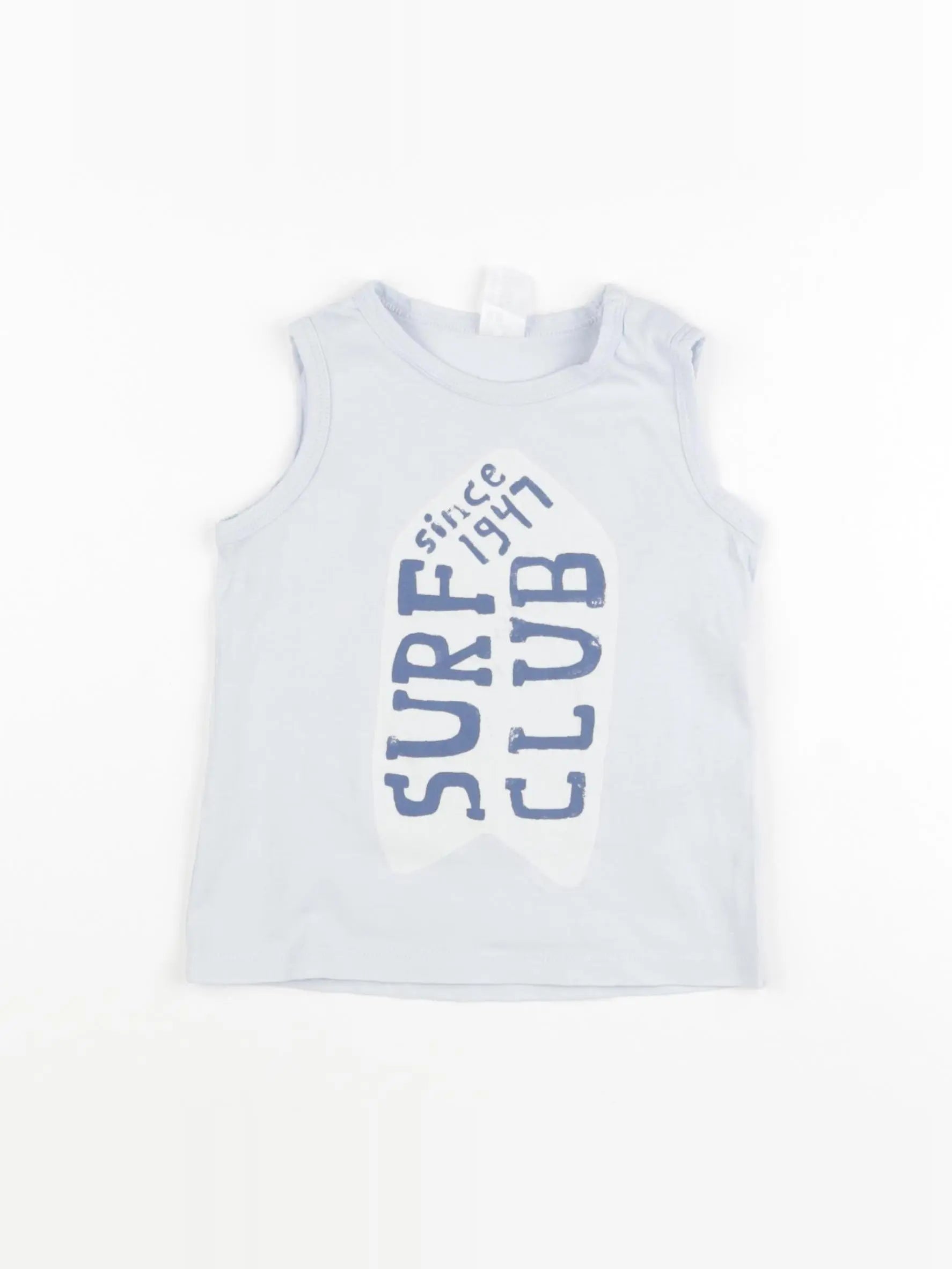 H&M - débardeur bleu - 12/18 mois