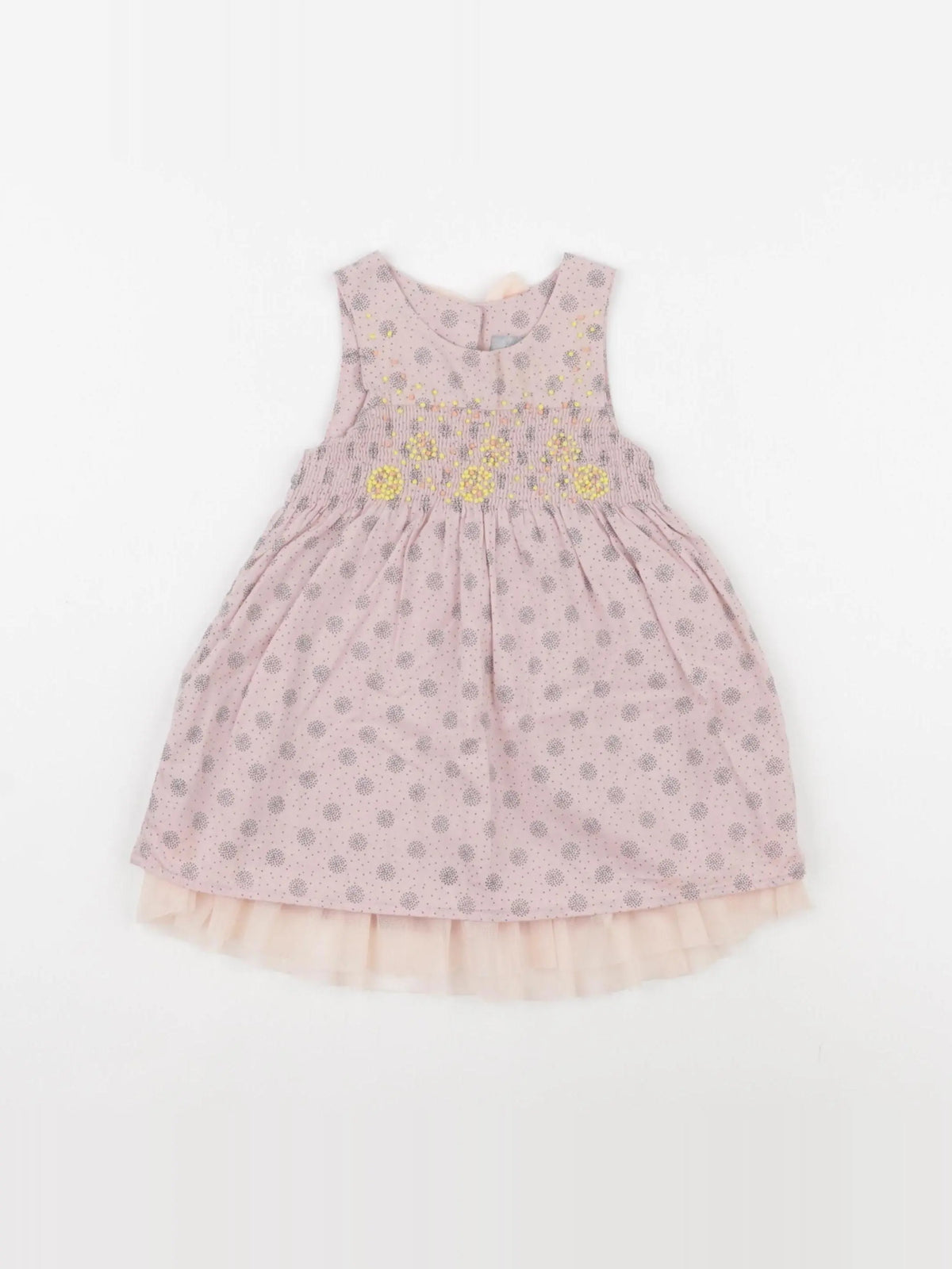 Tia Aina - robe rose, gris - 6 mois