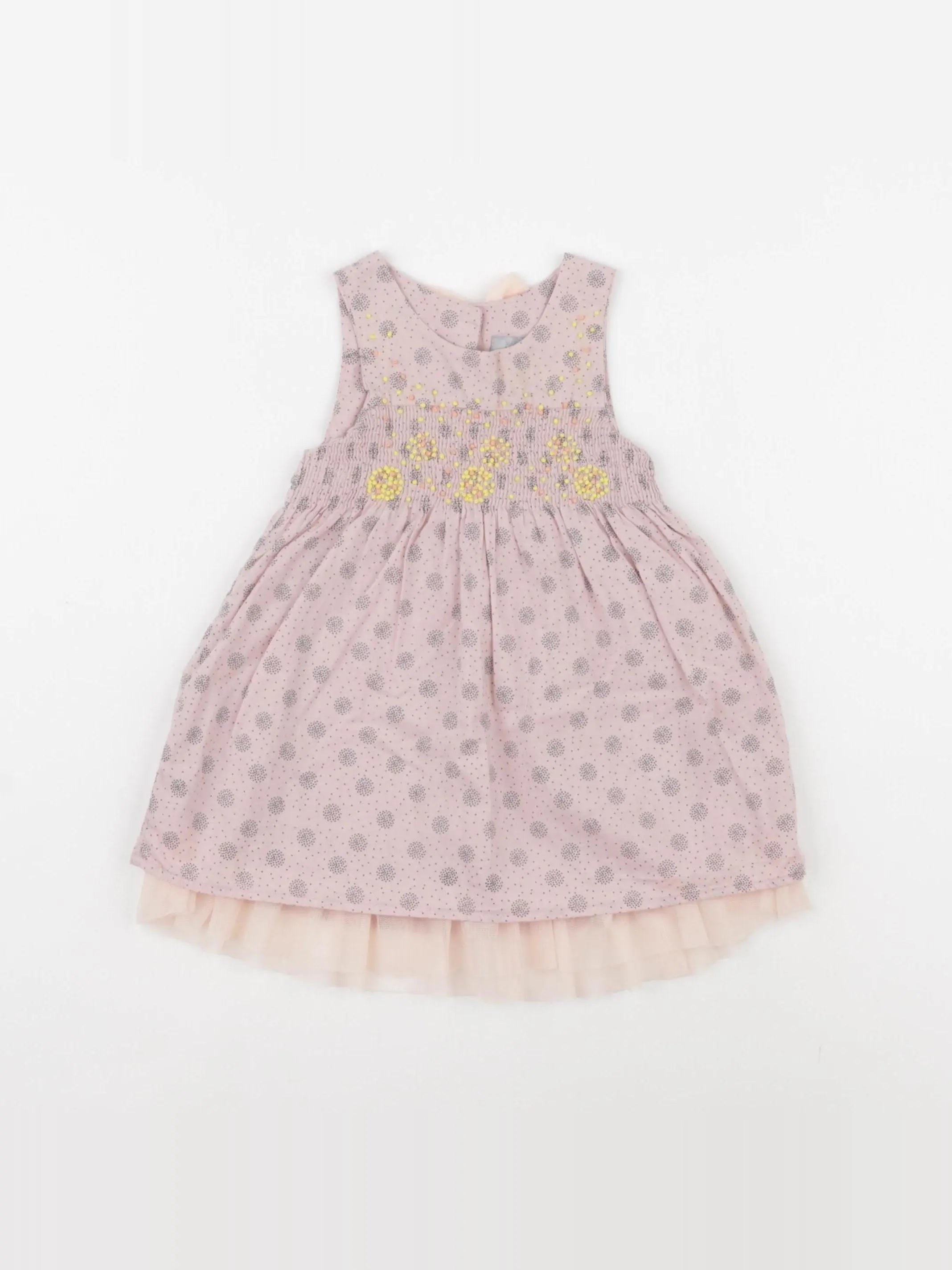 Tia Aina - robe rose, gris - 6 mois