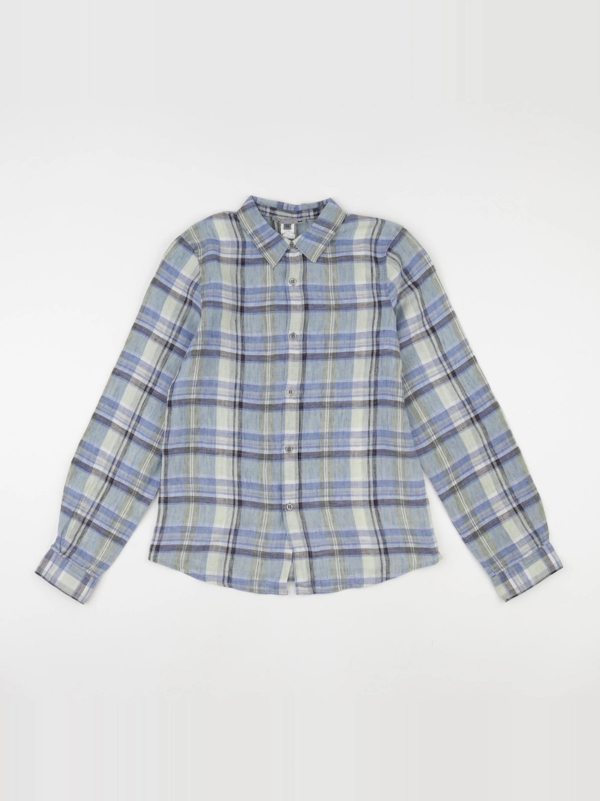 Bonpoint - chemise bleu, vert - 12 ans