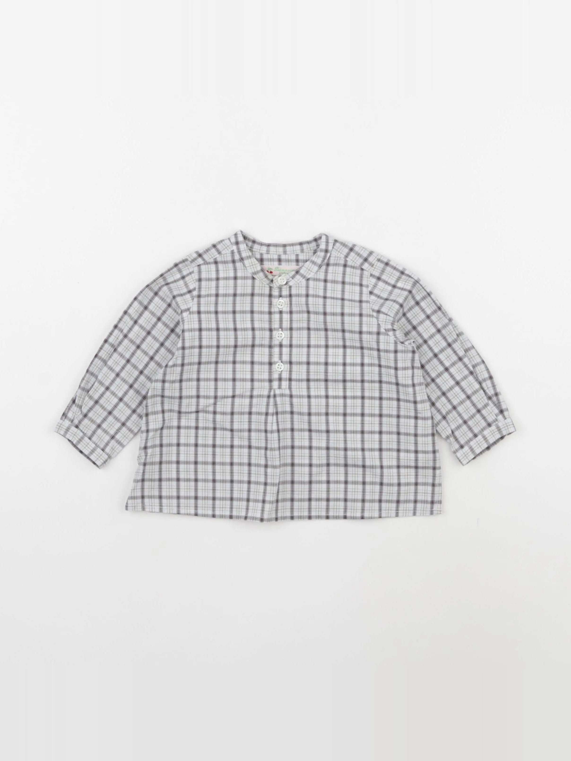 Bonpoint - blouse bleu, gris - 6 mois