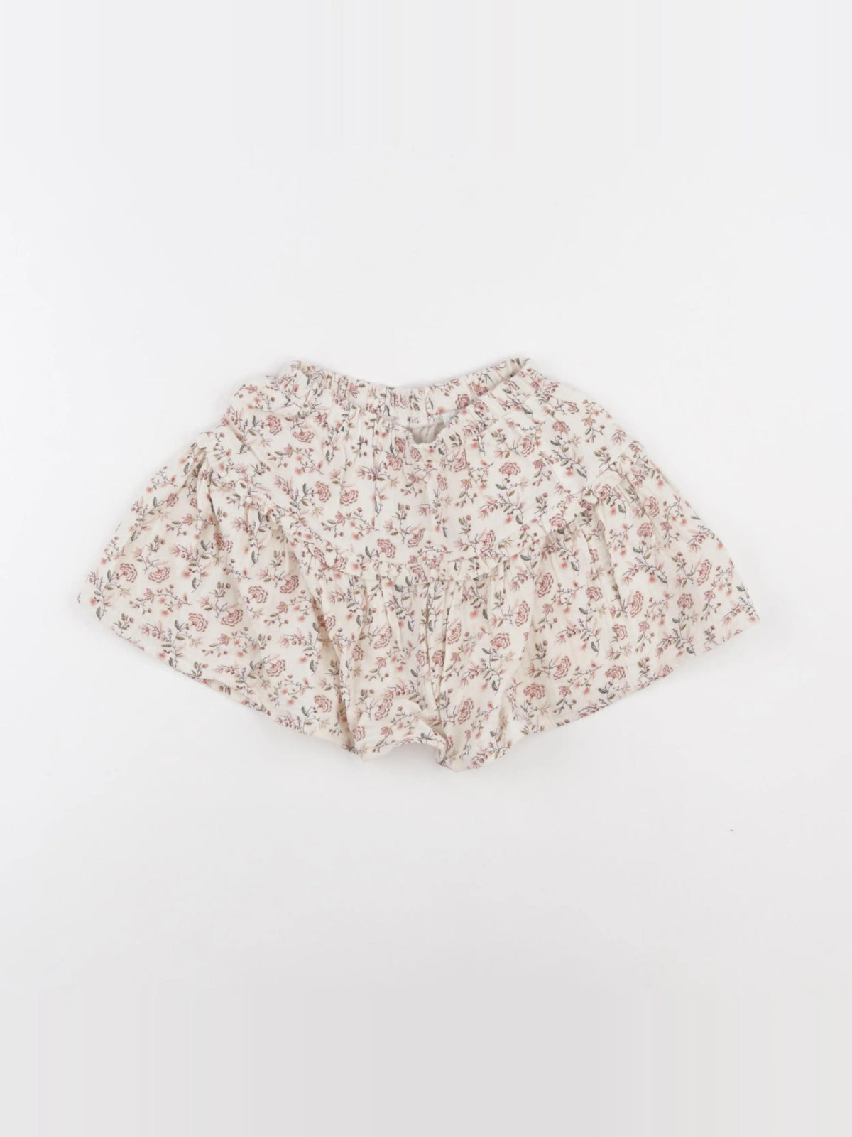 Vertbaudet - jupe beige, blanc, rose - 4 ans