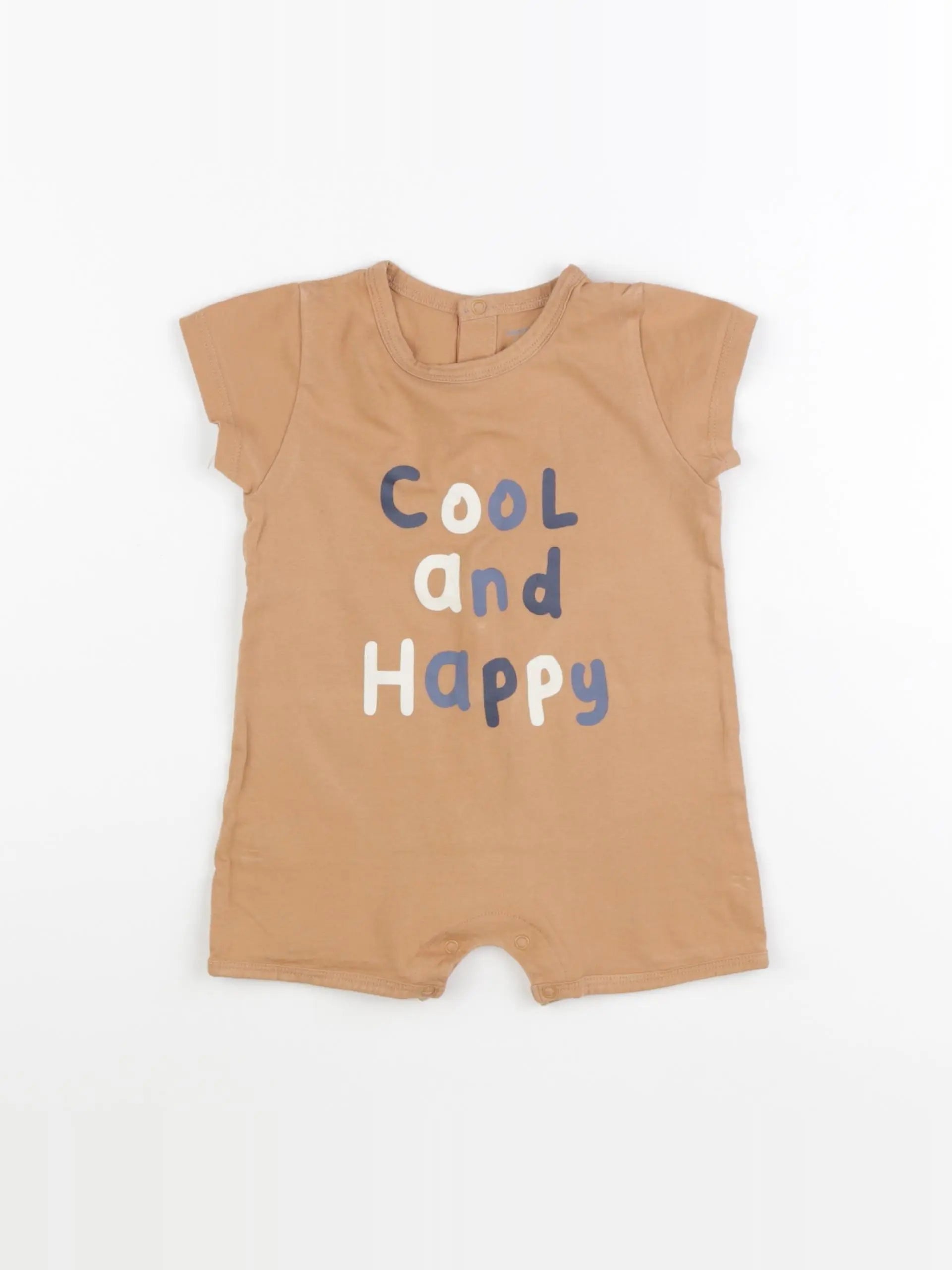 Vertbaudet - pyjama coton marron - 18 mois