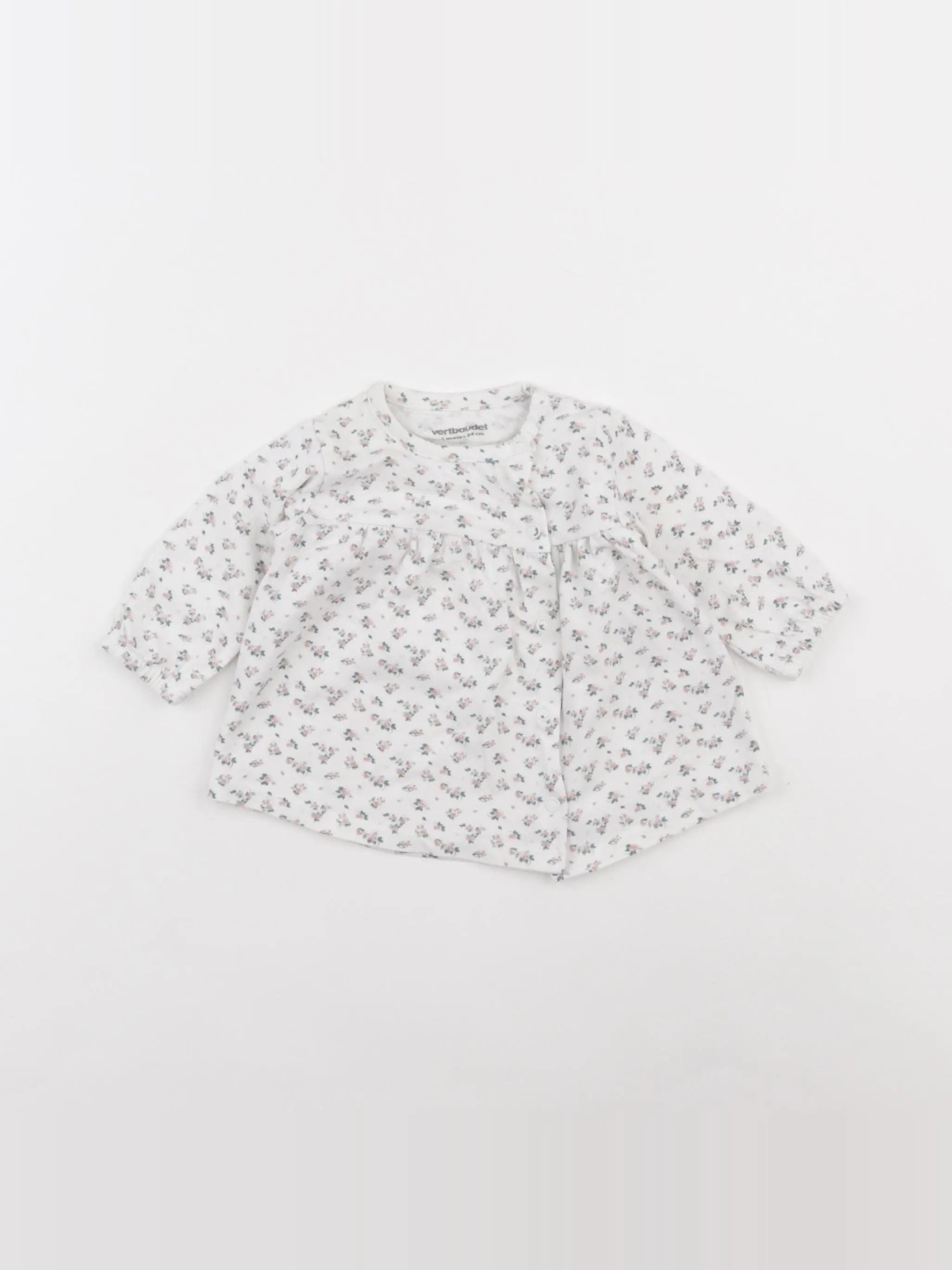 Vertbaudet - tee-shirt blanc - 1 mois