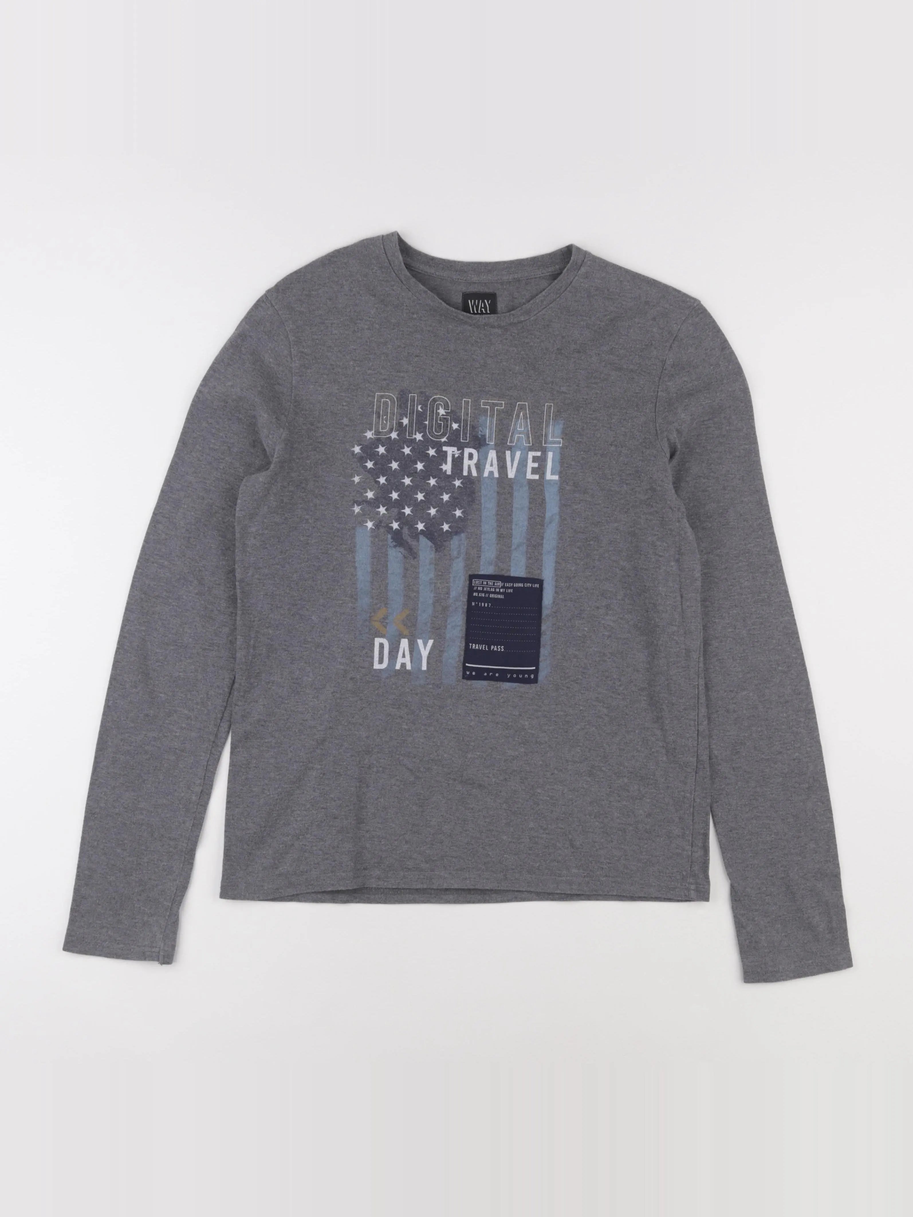 IKKS - tee-shirt gris - 14 ans