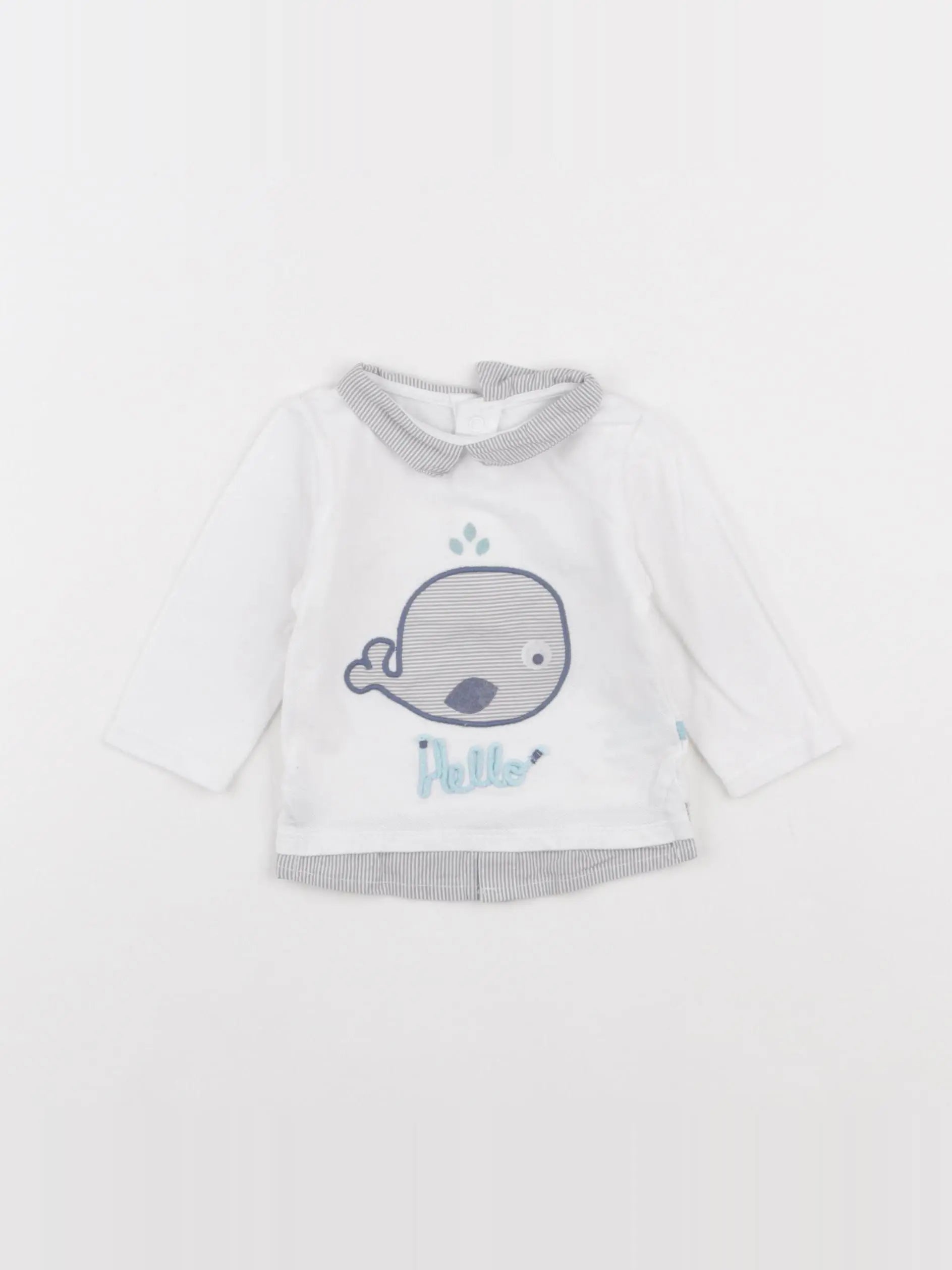 Obaïbi - polo blanc - 3 mois